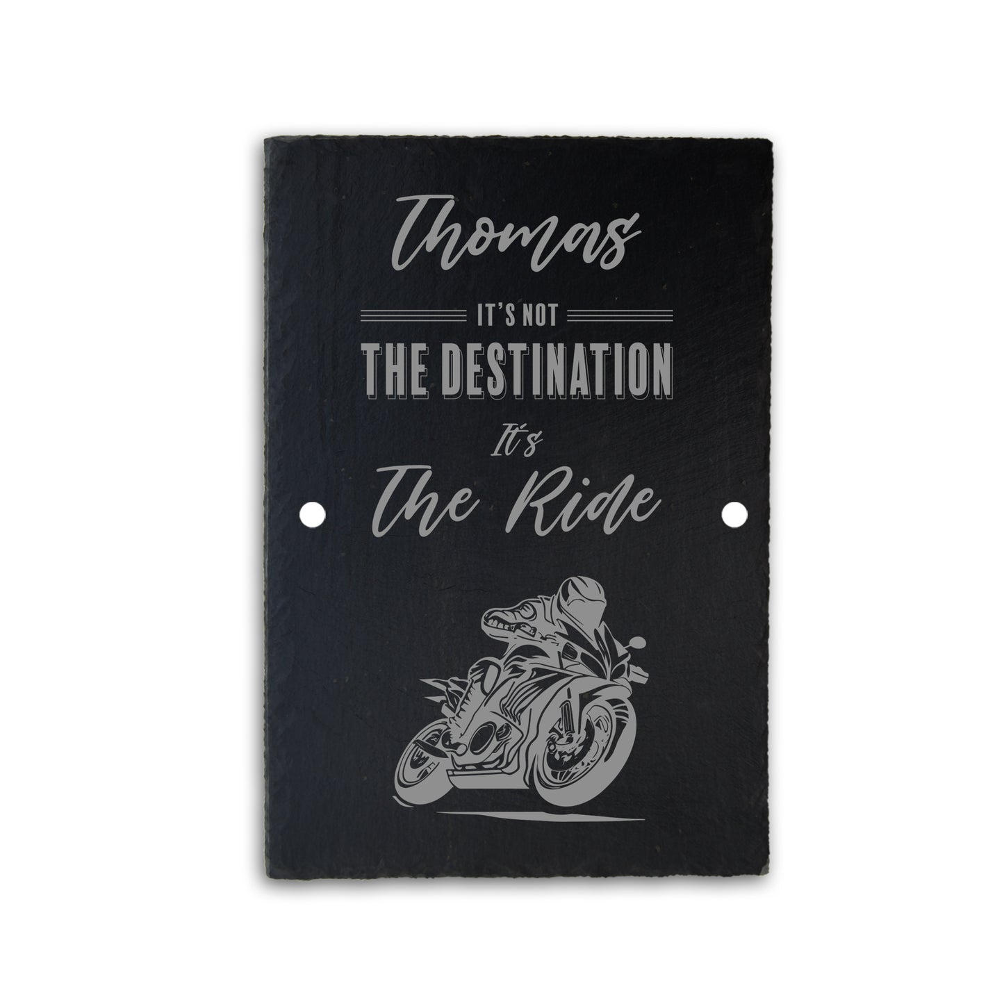 MOTORRAD - personalisiertes Schieferschild für die Garage - Jeske Design