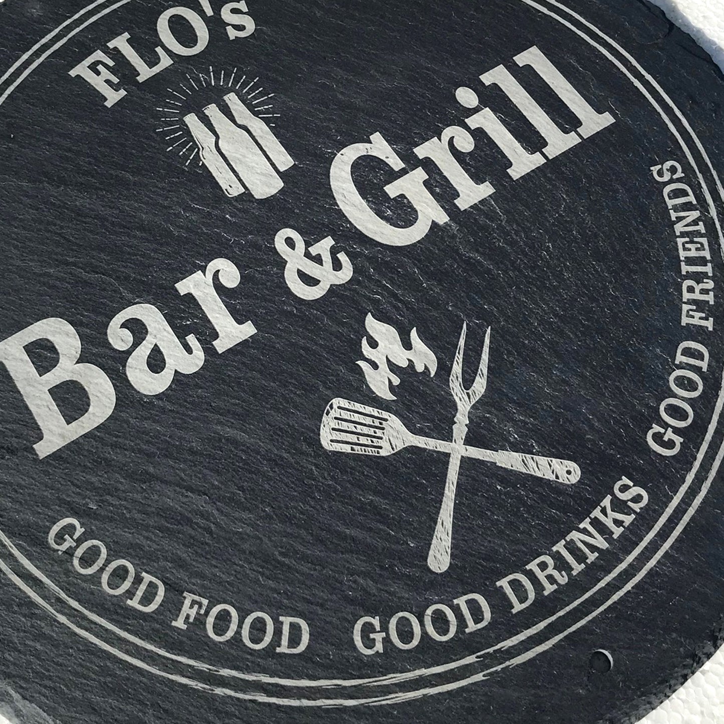 BAR & GRILL - Personalisiertes Schieferschild - Jeske Design