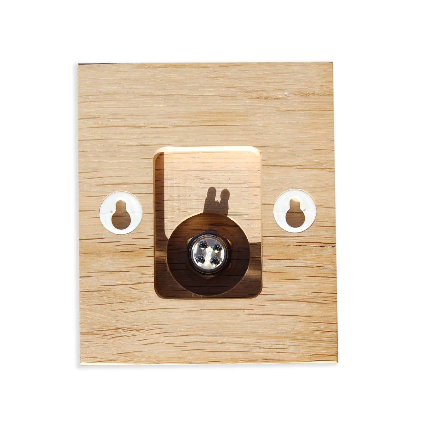 Holz Klingelschild aus EICHE - Motiv HAUSTIER - Jeske Design