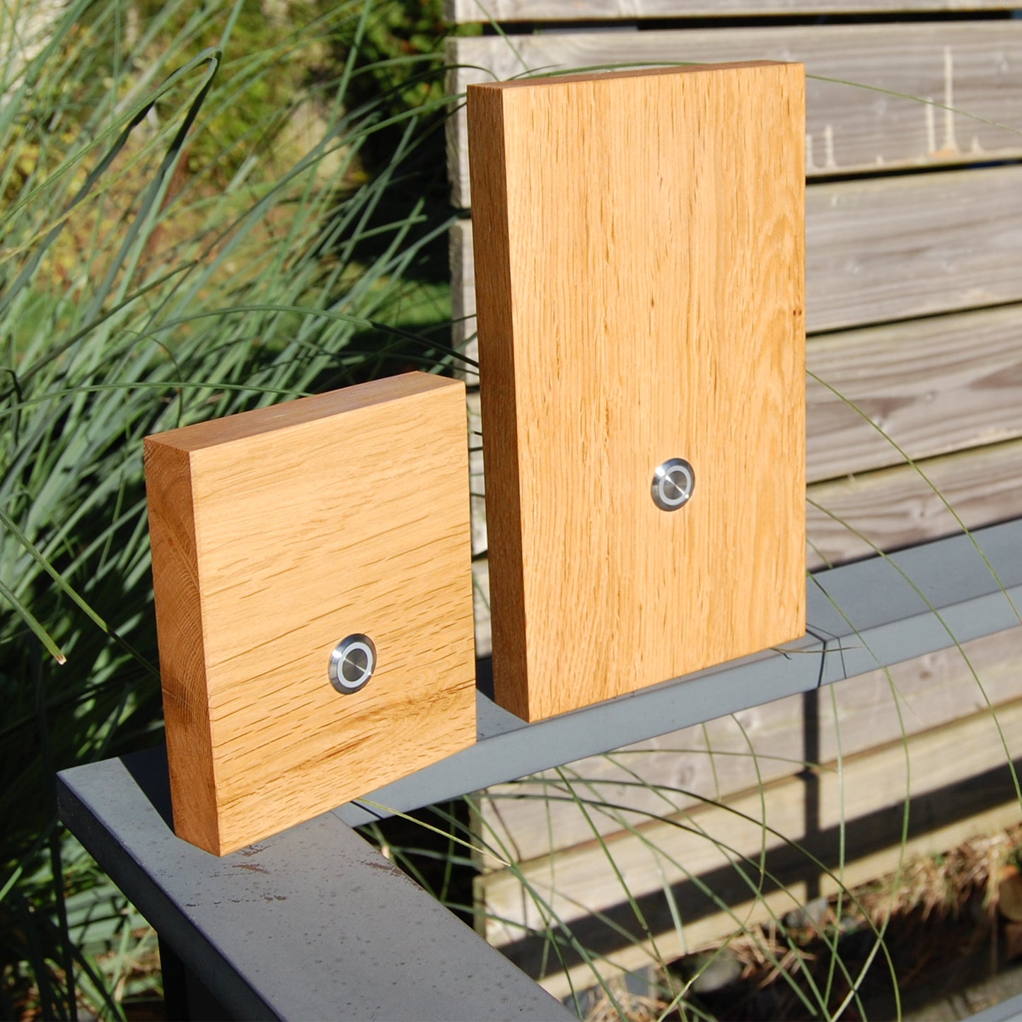 Holz Klingelschild aus EICHE - Motiv HAUSTIER - Jeske Design