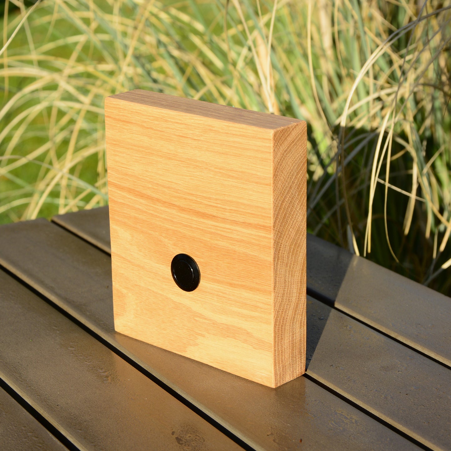 Holz Klingelschild aus EICHE - Motiv HAUSTIER - Jeske Design