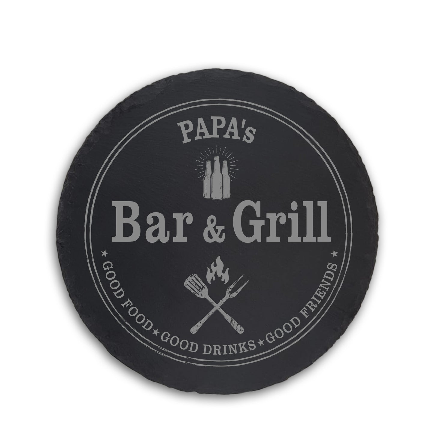 BAR & GRILL - Personalisiertes Schieferschild - Jeske Design