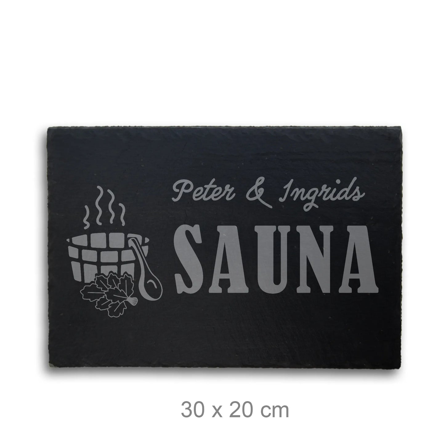 SPA & SAUNA - personalisiertes Schieferschild - Jeske Design