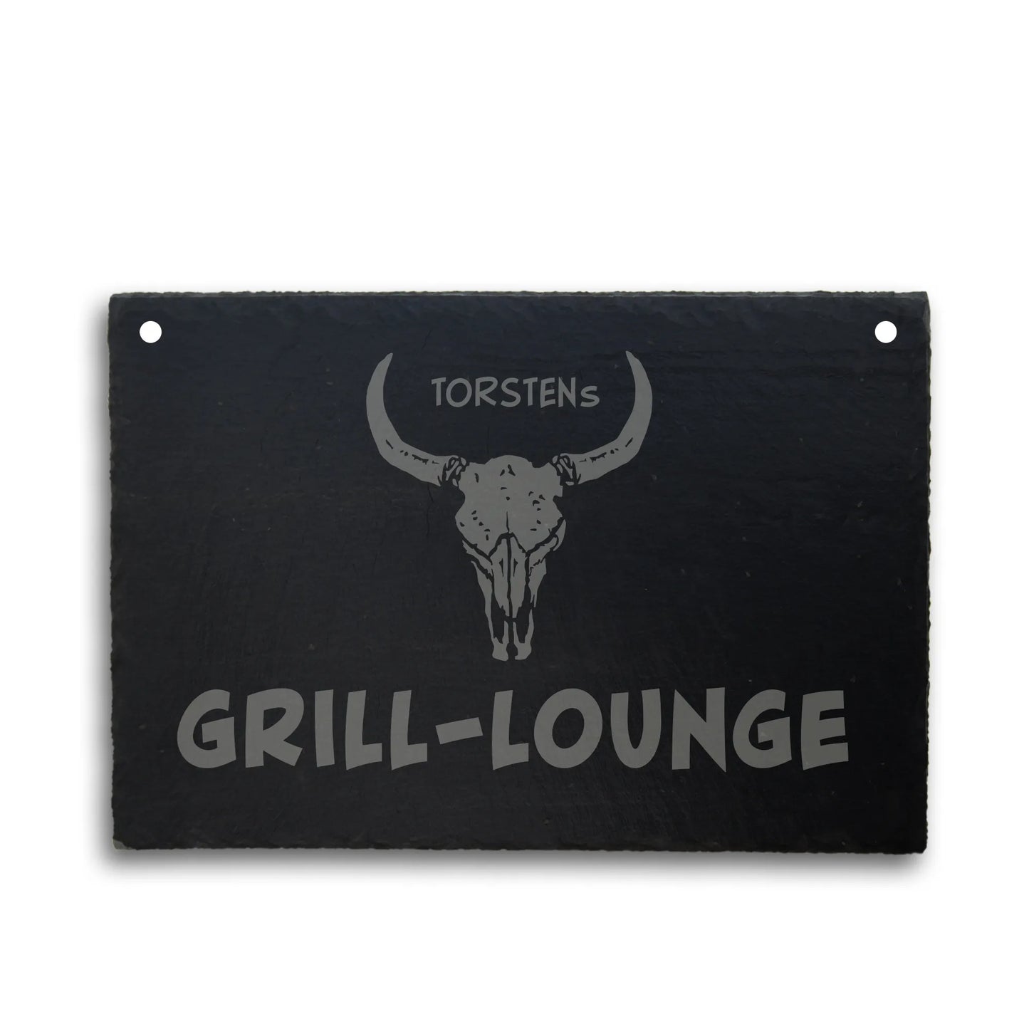 BBQ-ZONE - Personalisiertes Schieferschild für die BBQ-Lounge - Jeske Design