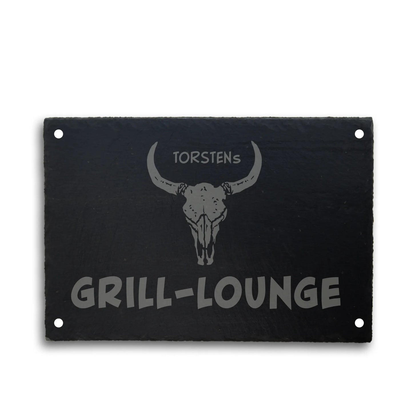 BBQ-ZONE - Personalisiertes Schieferschild für die BBQ-Lounge - Jeske Design