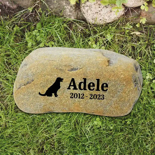 Naturgrabstein für Hund & Katze mit Gravur - Nr. Z-5