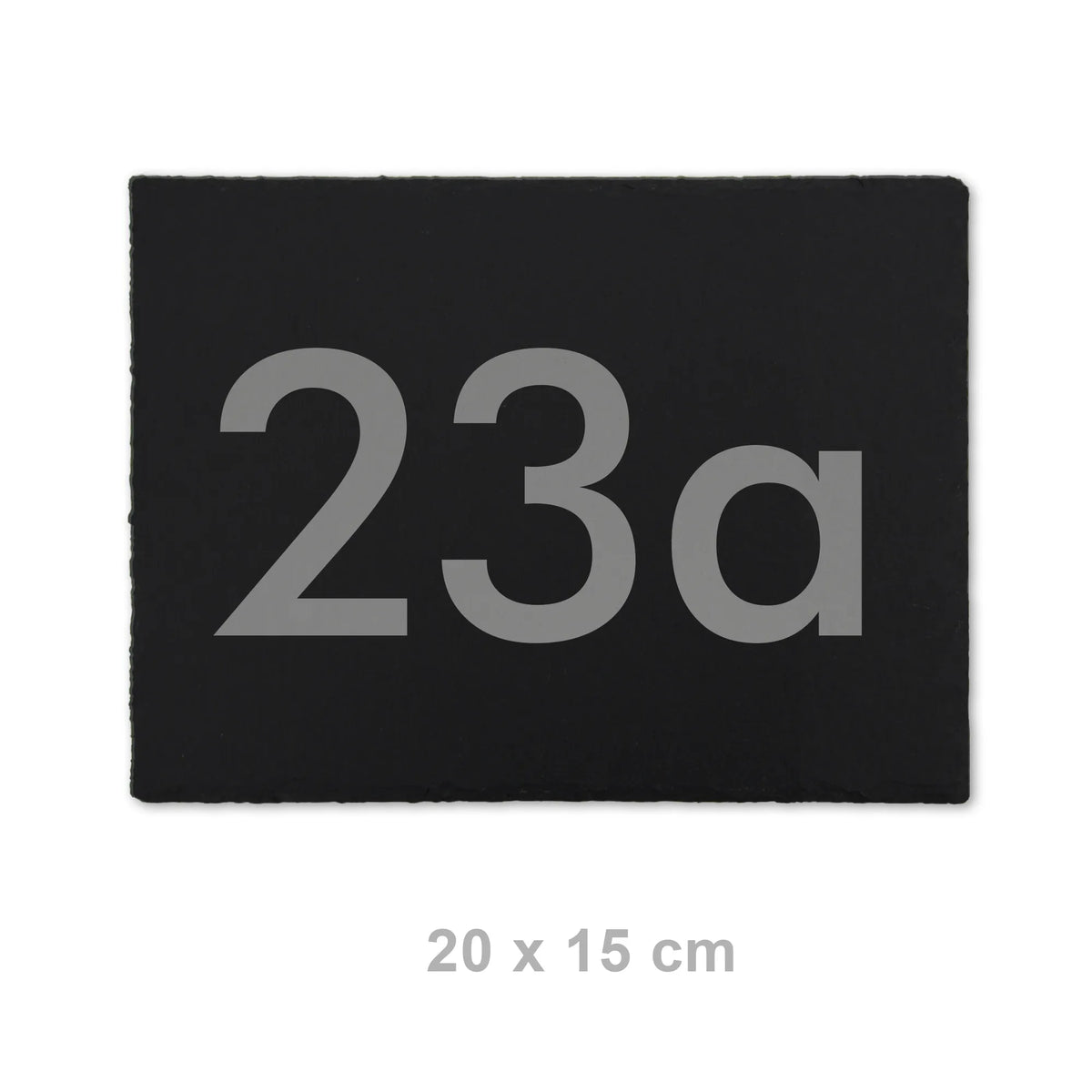Moderne Hausnummer auf Schieferschild - moderne Ziffern - Jeske Design