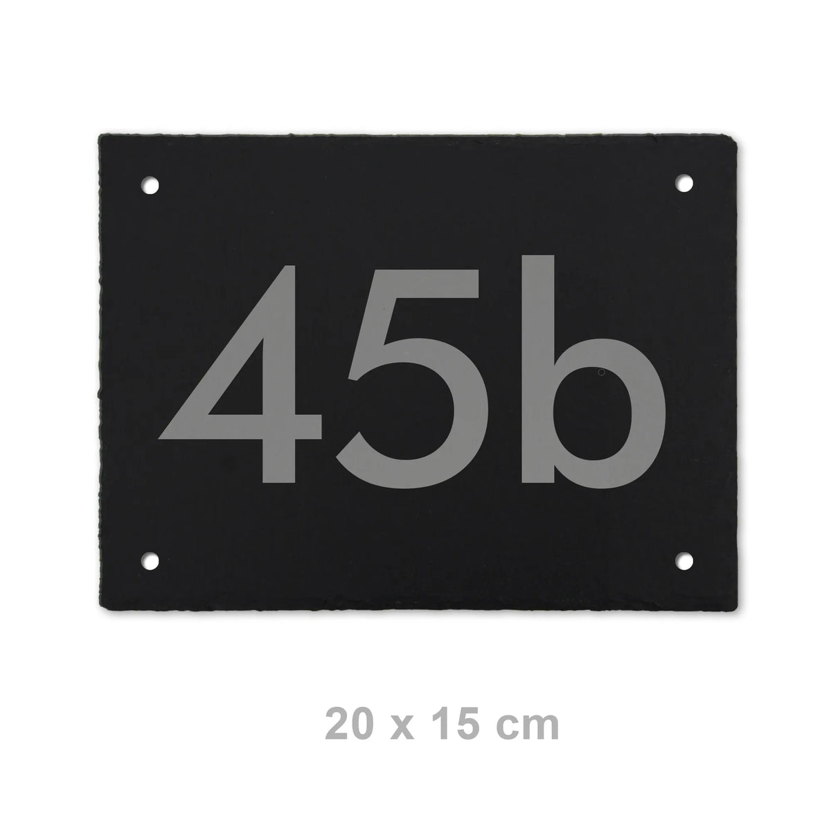 Moderne Hausnummer auf Schieferschild - moderne Ziffern - Jeske Design