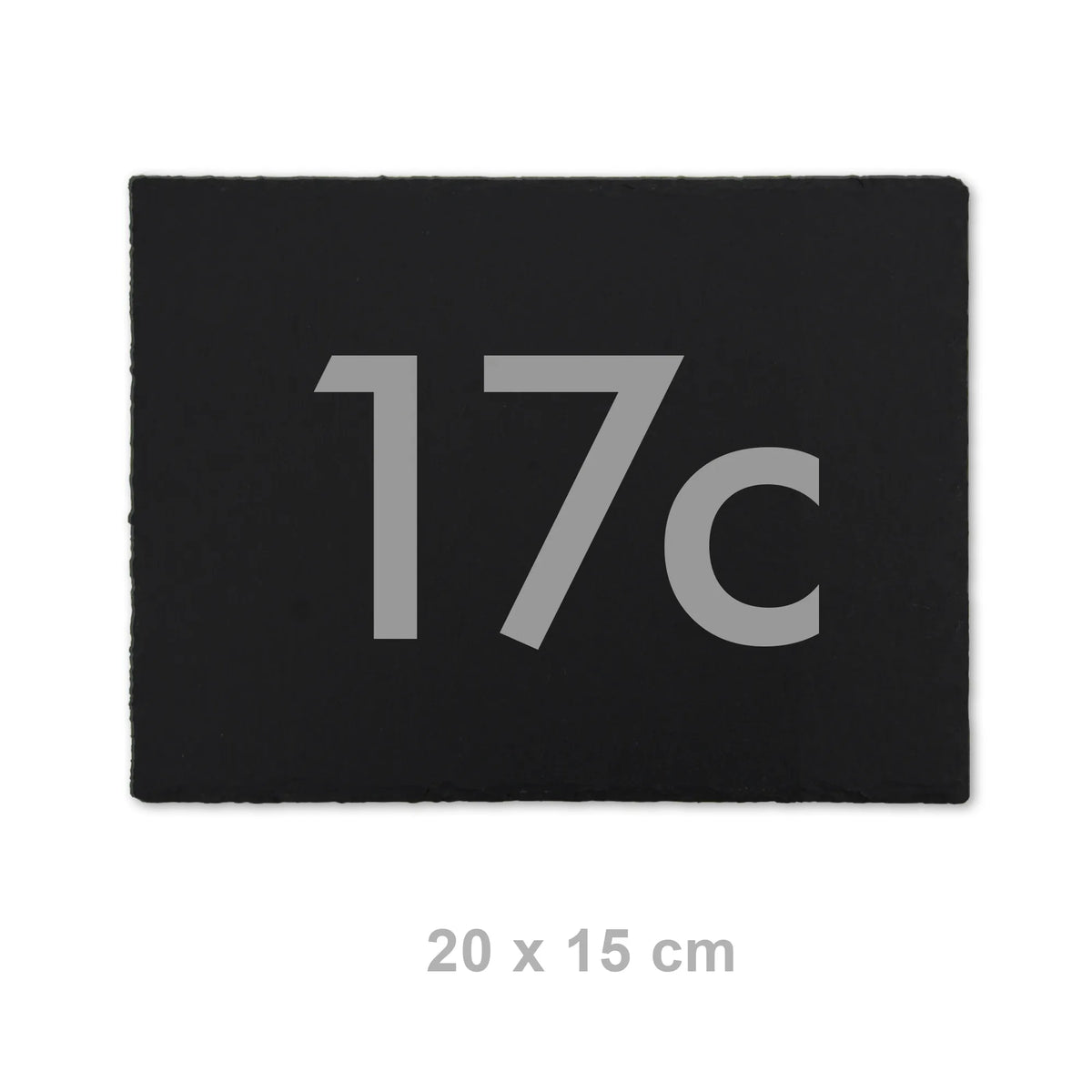 Moderne Hausnummer auf Schieferschild - moderne Ziffern - Jeske Design