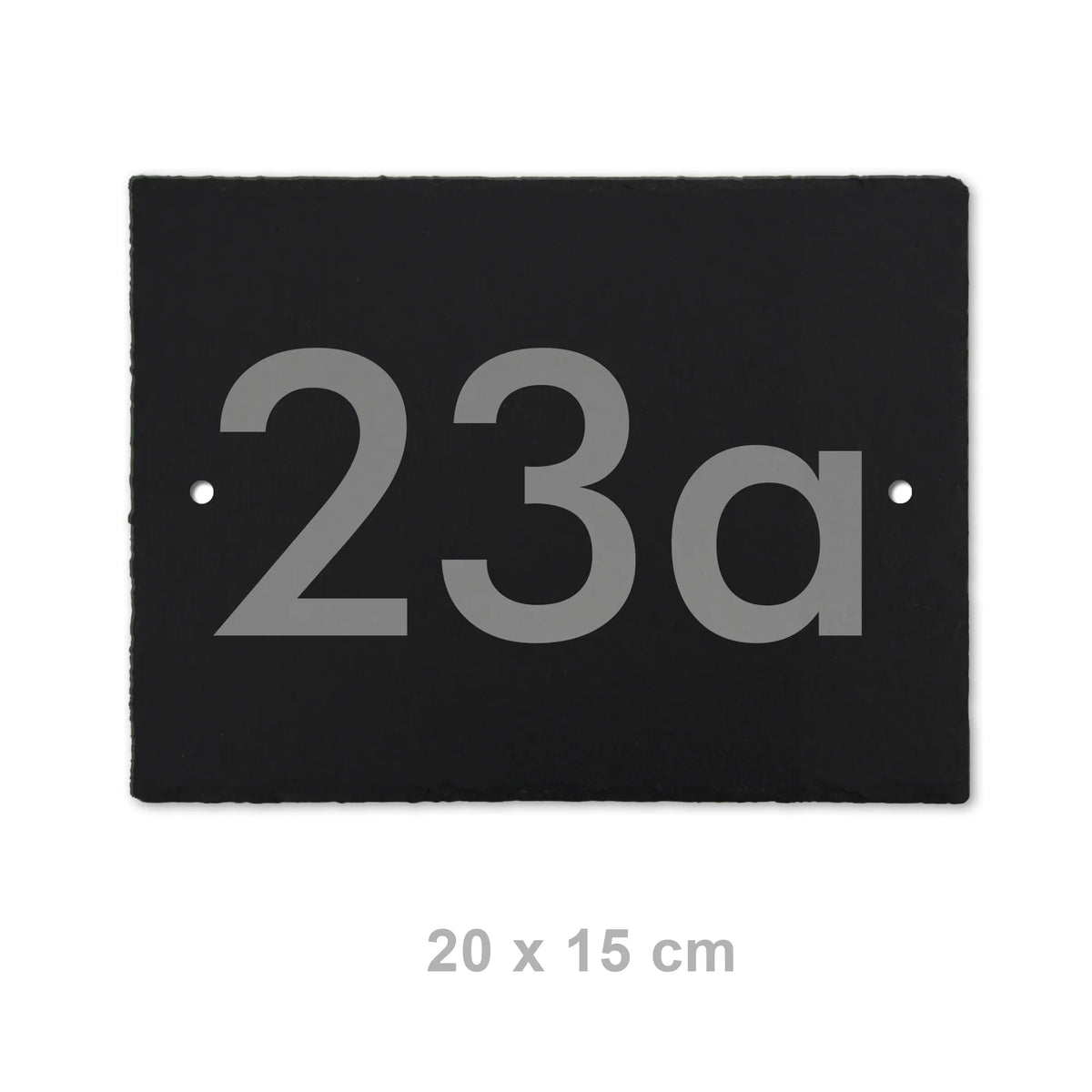 Moderne Hausnummer auf Schieferschild - moderne Ziffern - Jeske Design