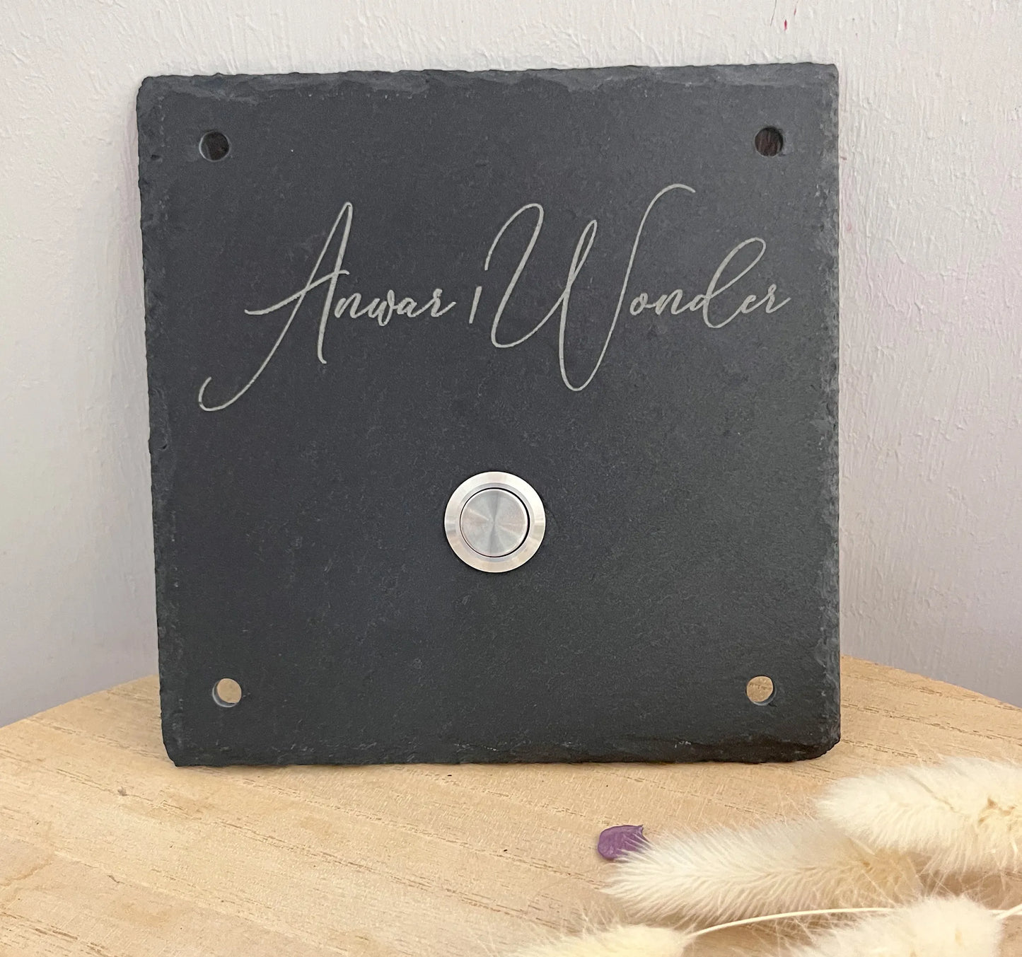 Klingelschild aus Schiefer - Motiv APPELT - Jeske Design