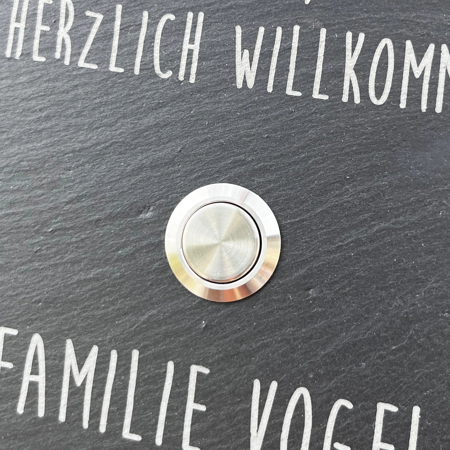Klingelschild aus Schiefer - Motiv HARMS - Jeske Design