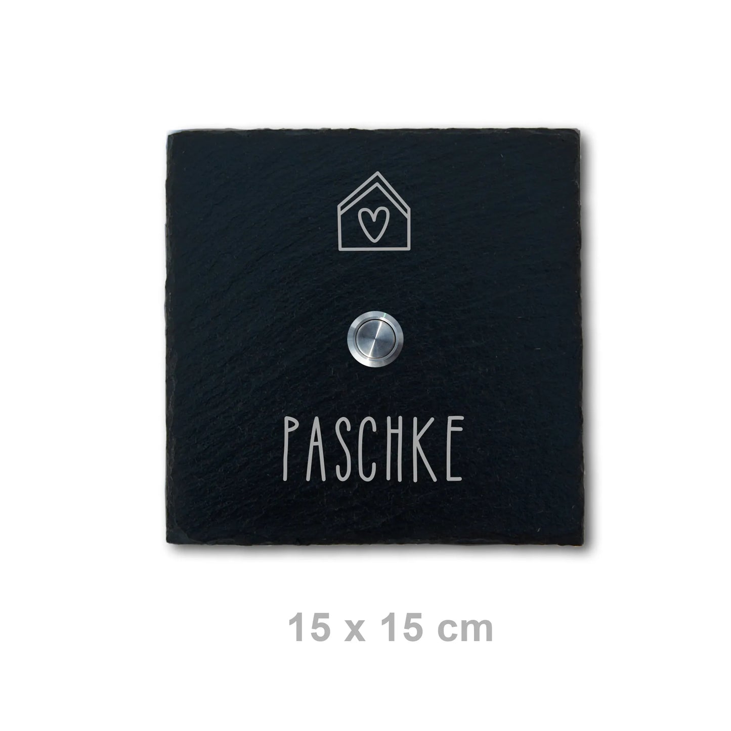 Klingelschild aus Schiefer - Motiv PASCHKE - Jeske Design
