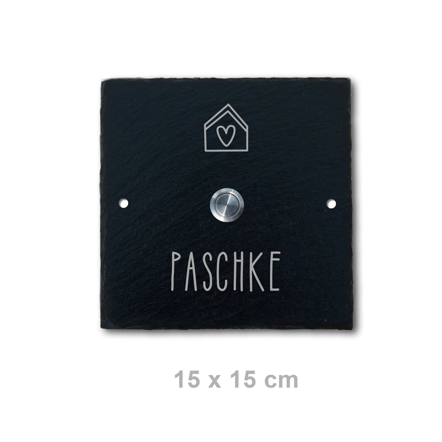 Klingelschild aus Schiefer - Motiv PASCHKE - Jeske Design