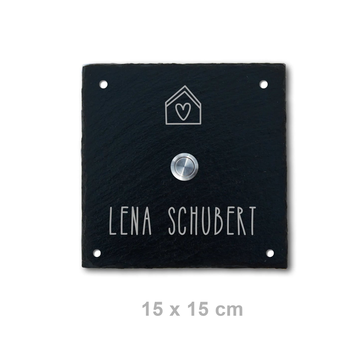 Klingelschild aus Schiefer - Motiv PASCHKE - Jeske Design