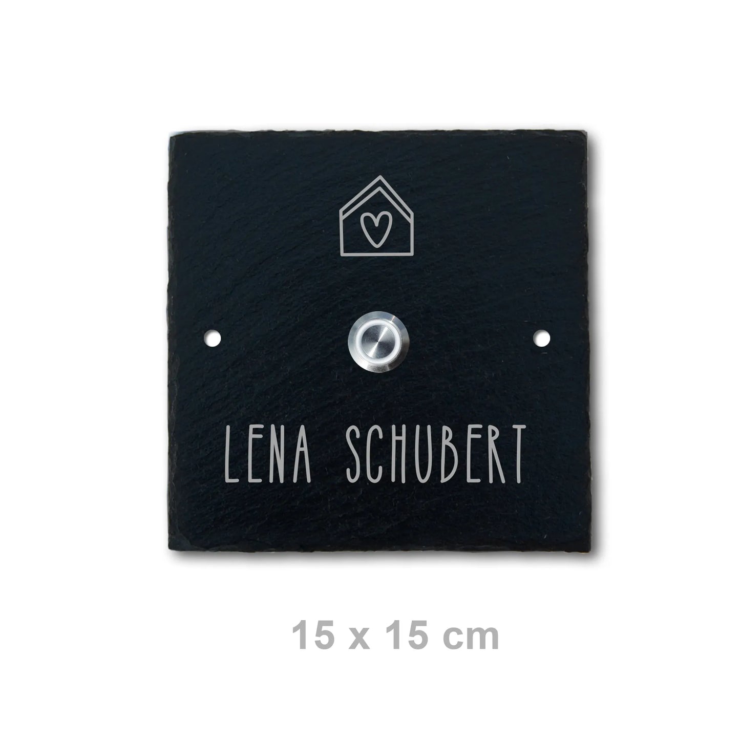 Klingelschild aus Schiefer - Motiv PASCHKE - Jeske Design