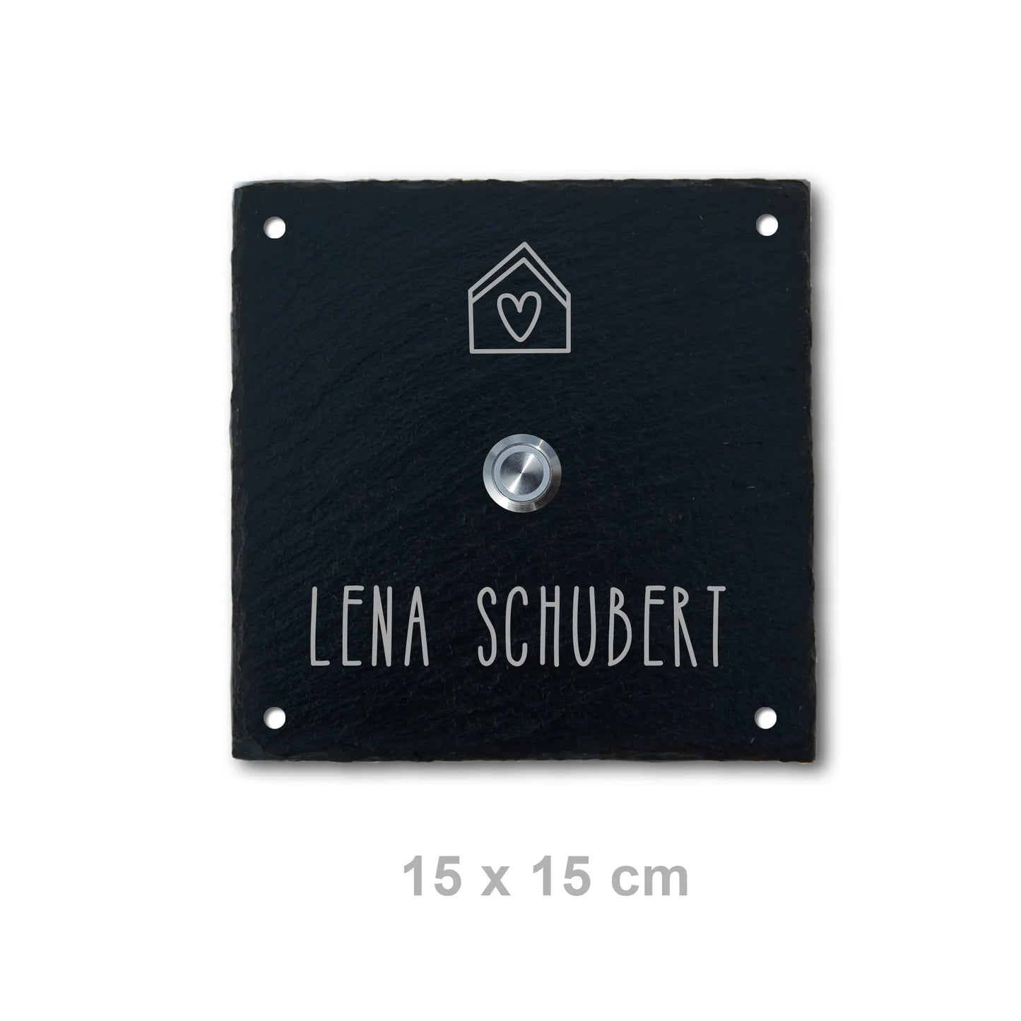 Klingelschild aus Schiefer - Motiv PASCHKE - Jeske Design