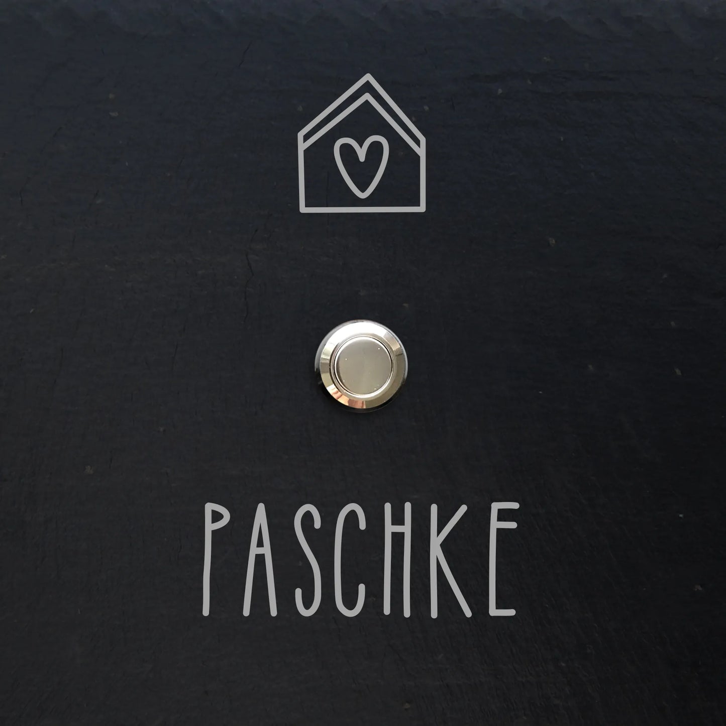 Klingelschild aus Schiefer - Motiv PASCHKE - Jeske Design