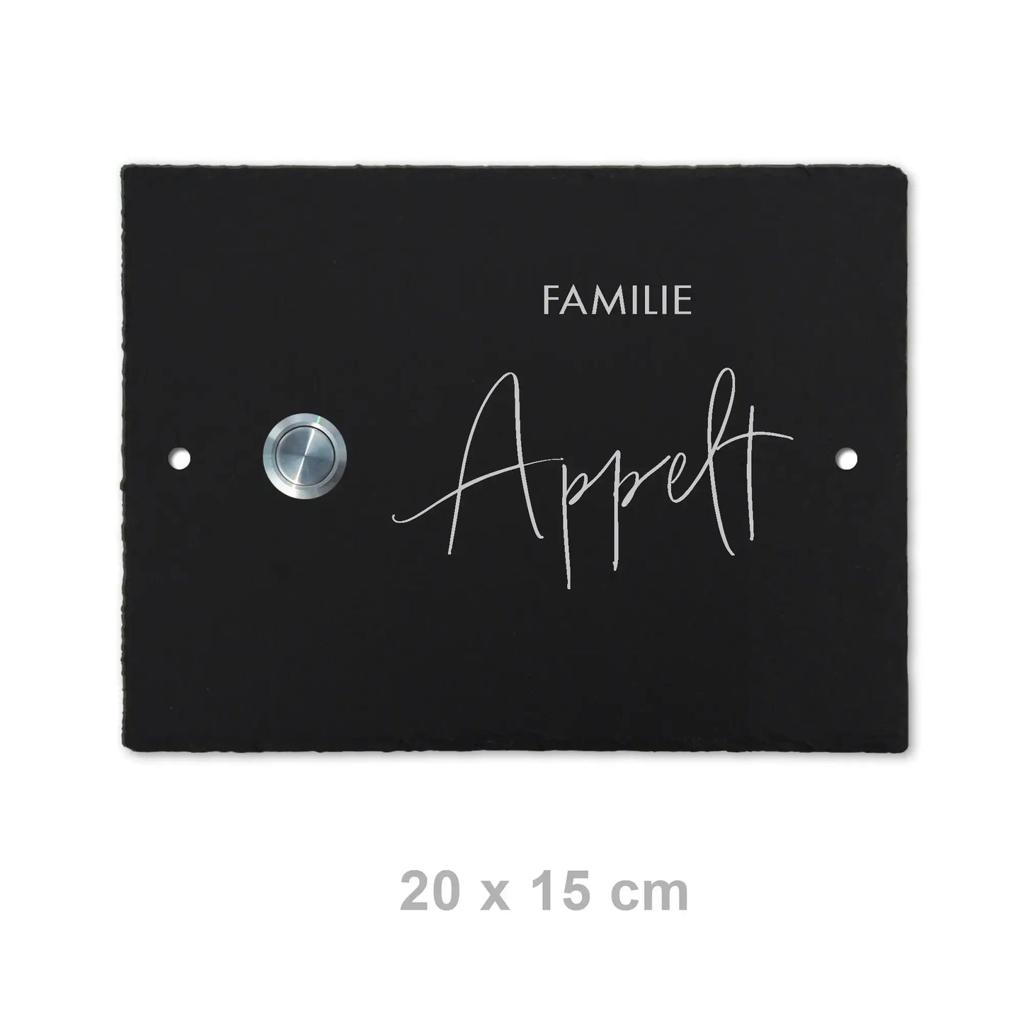 Klingelschild aus Schiefer - Motiv APPELT - Jeske Design