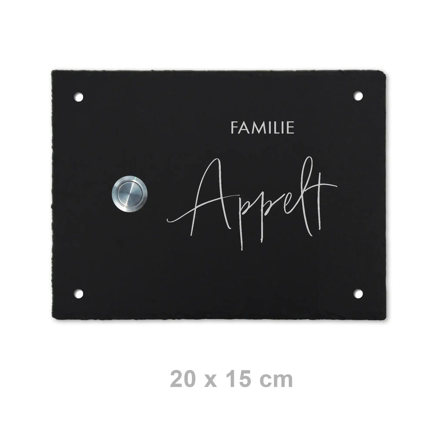 Klingelschild aus Schiefer - Motiv APPELT - Jeske Design
