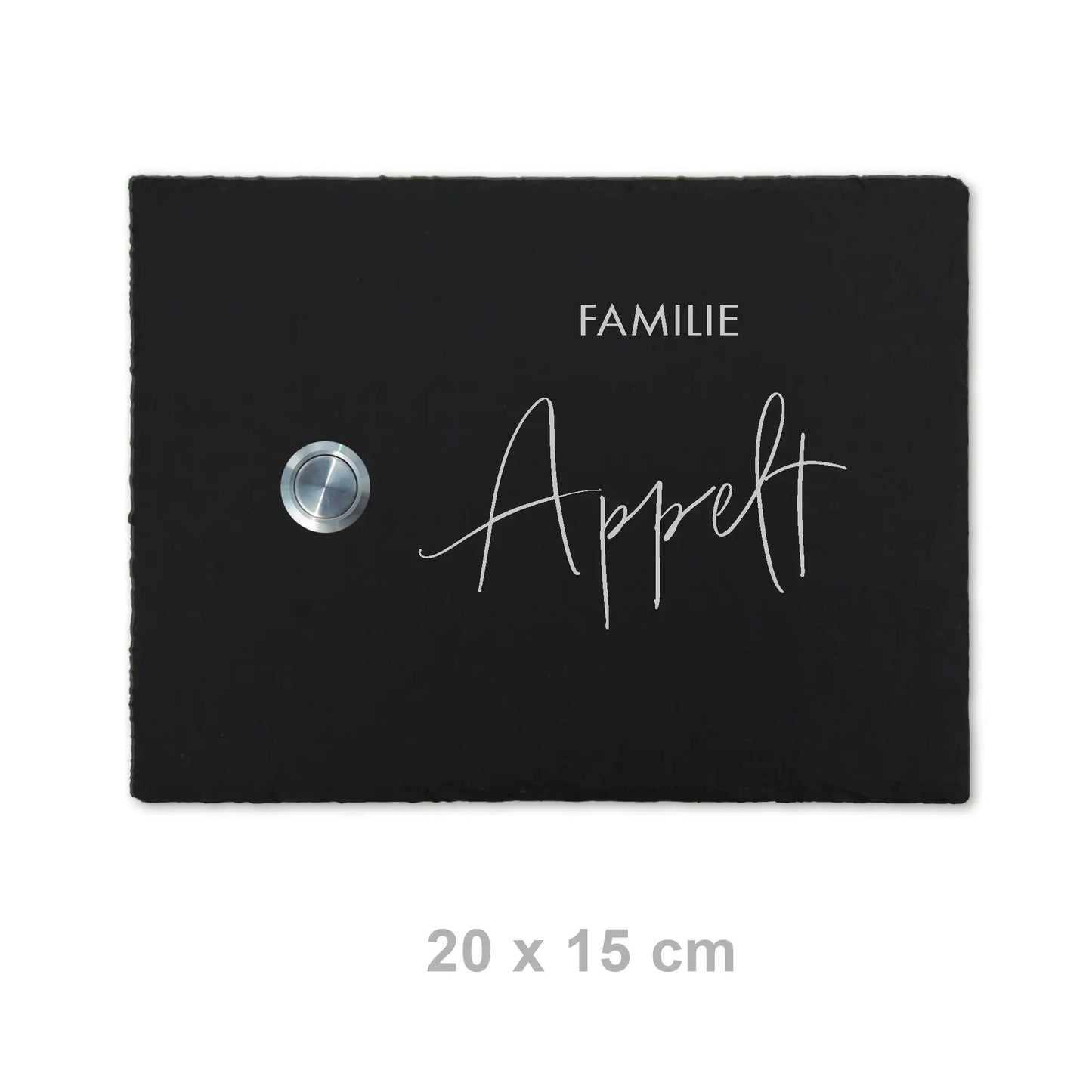 Klingelschild aus Schiefer - Motiv APPELT - Jeske Design