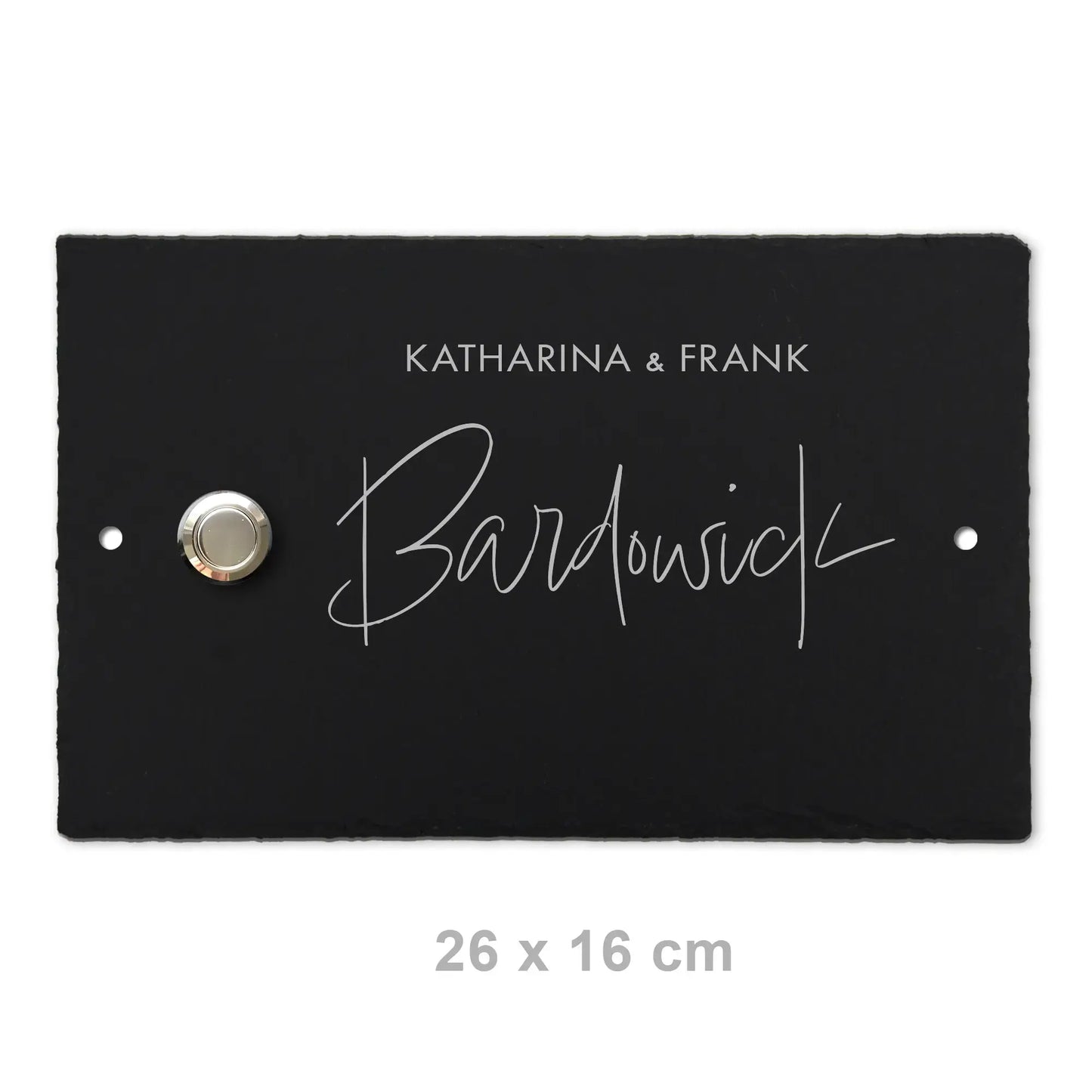 Klingelschild aus Schiefer - Motiv APPELT - Jeske Design