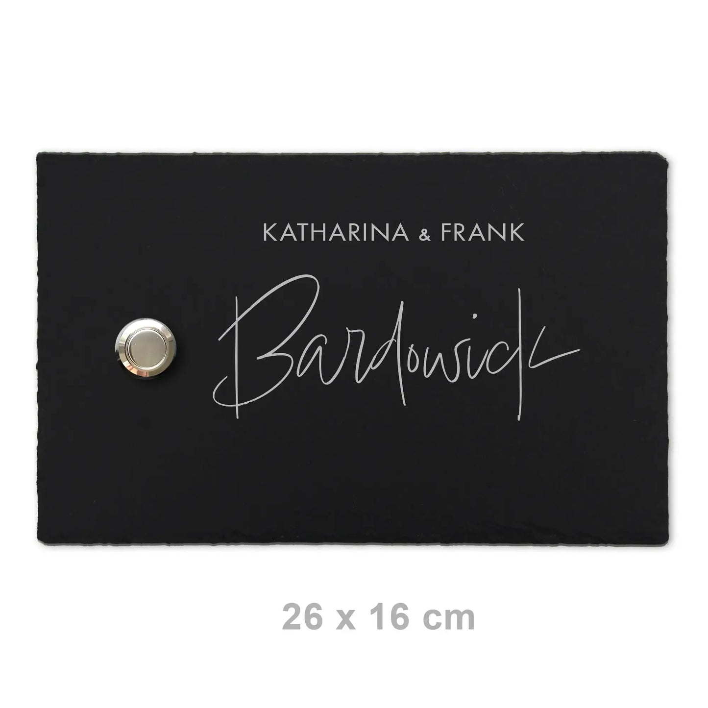 Klingelschild aus Schiefer - Motiv APPELT - Jeske Design