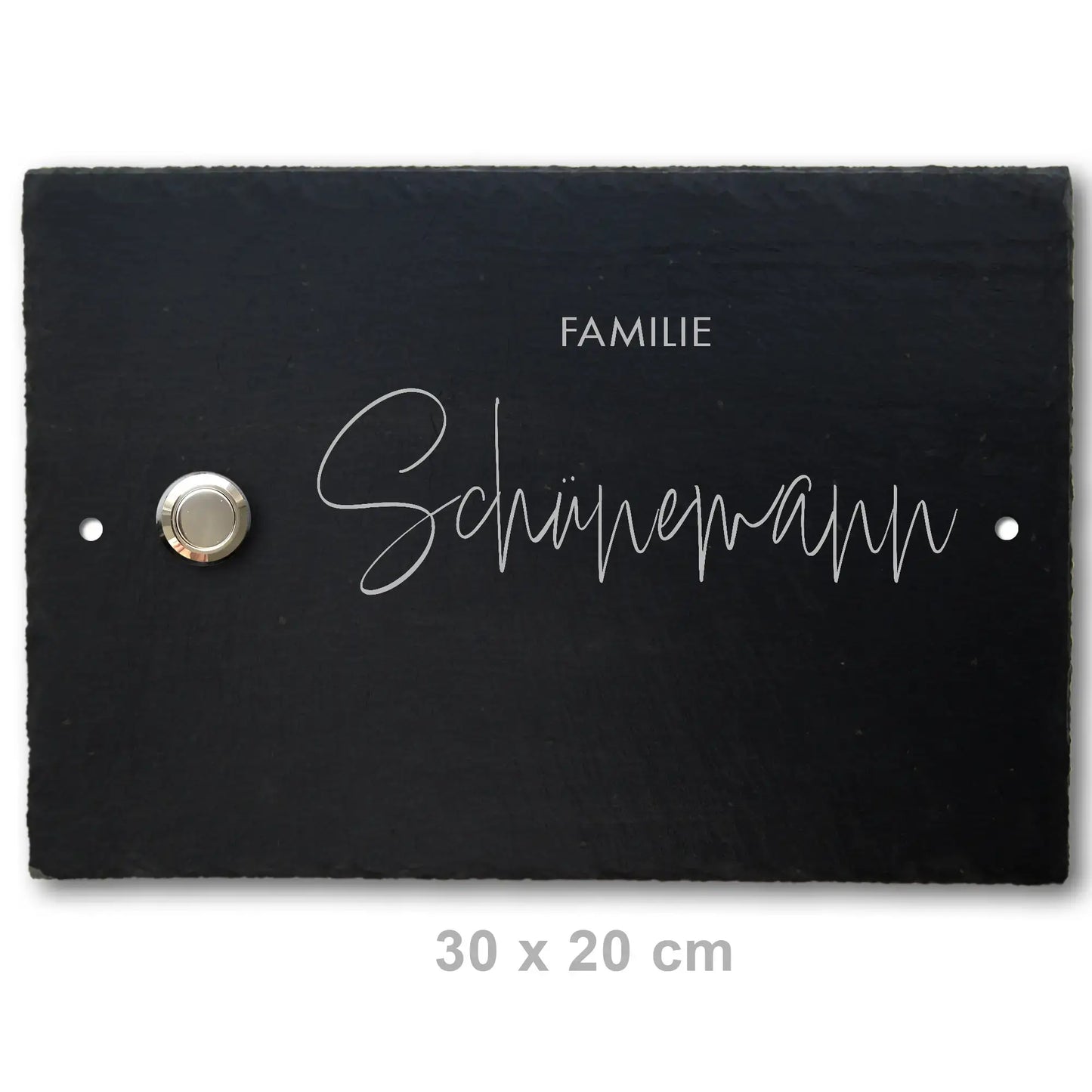 Klingelschild aus Schiefer - Motiv APPELT - Jeske Design