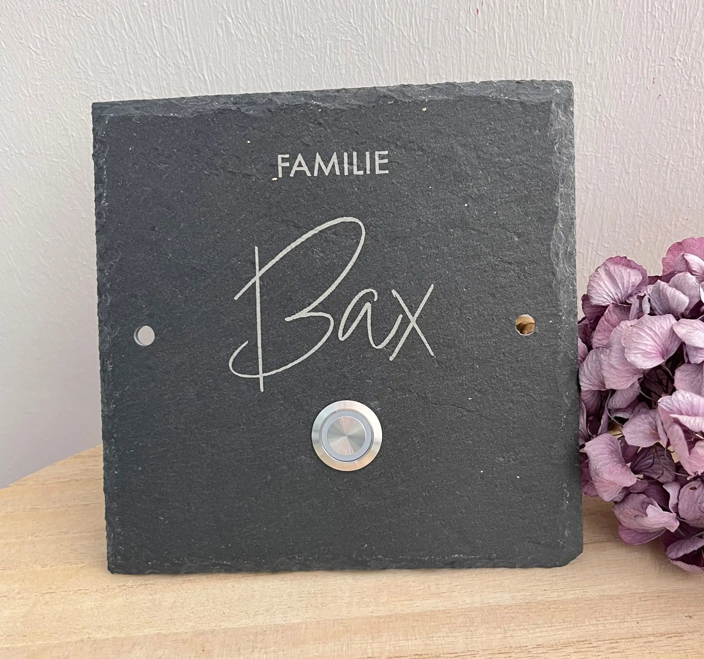 Klingelschild aus Schiefer - Motiv APPELT - Jeske Design