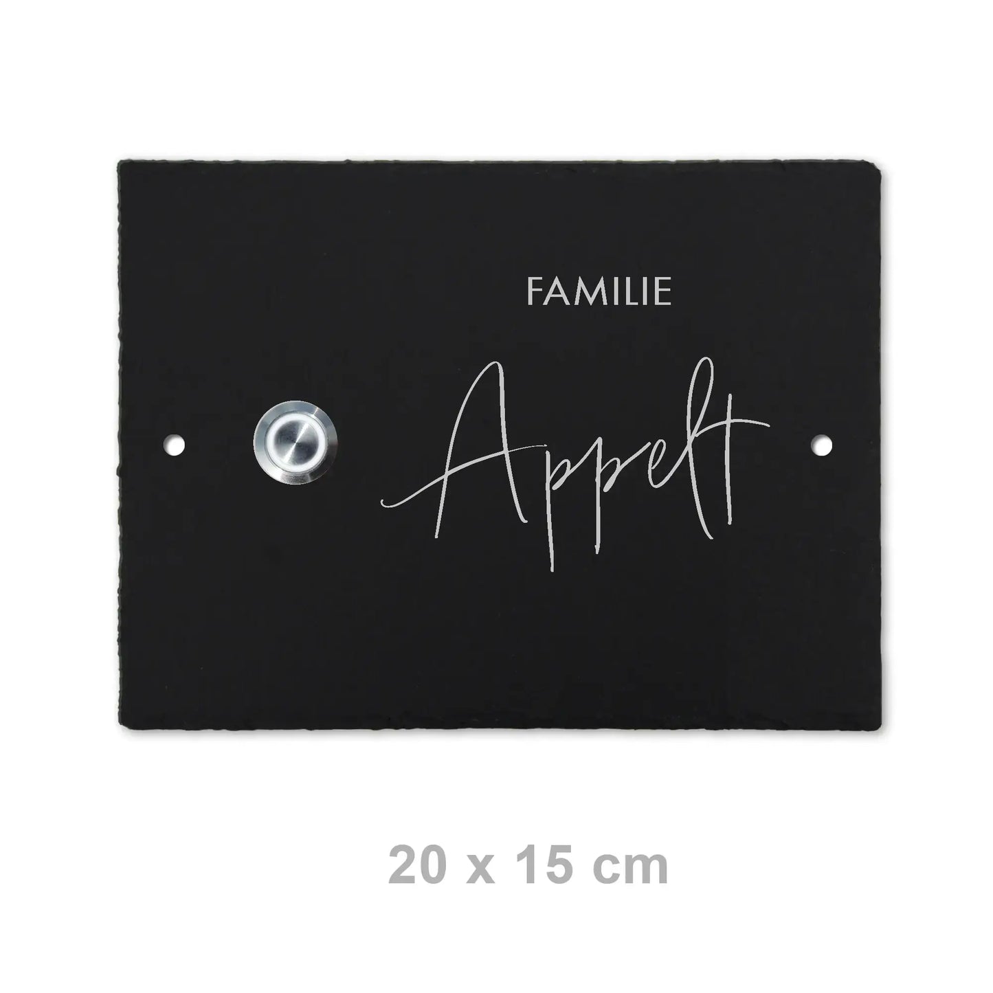 Klingelschild aus Schiefer - Motiv APPELT - Jeske Design