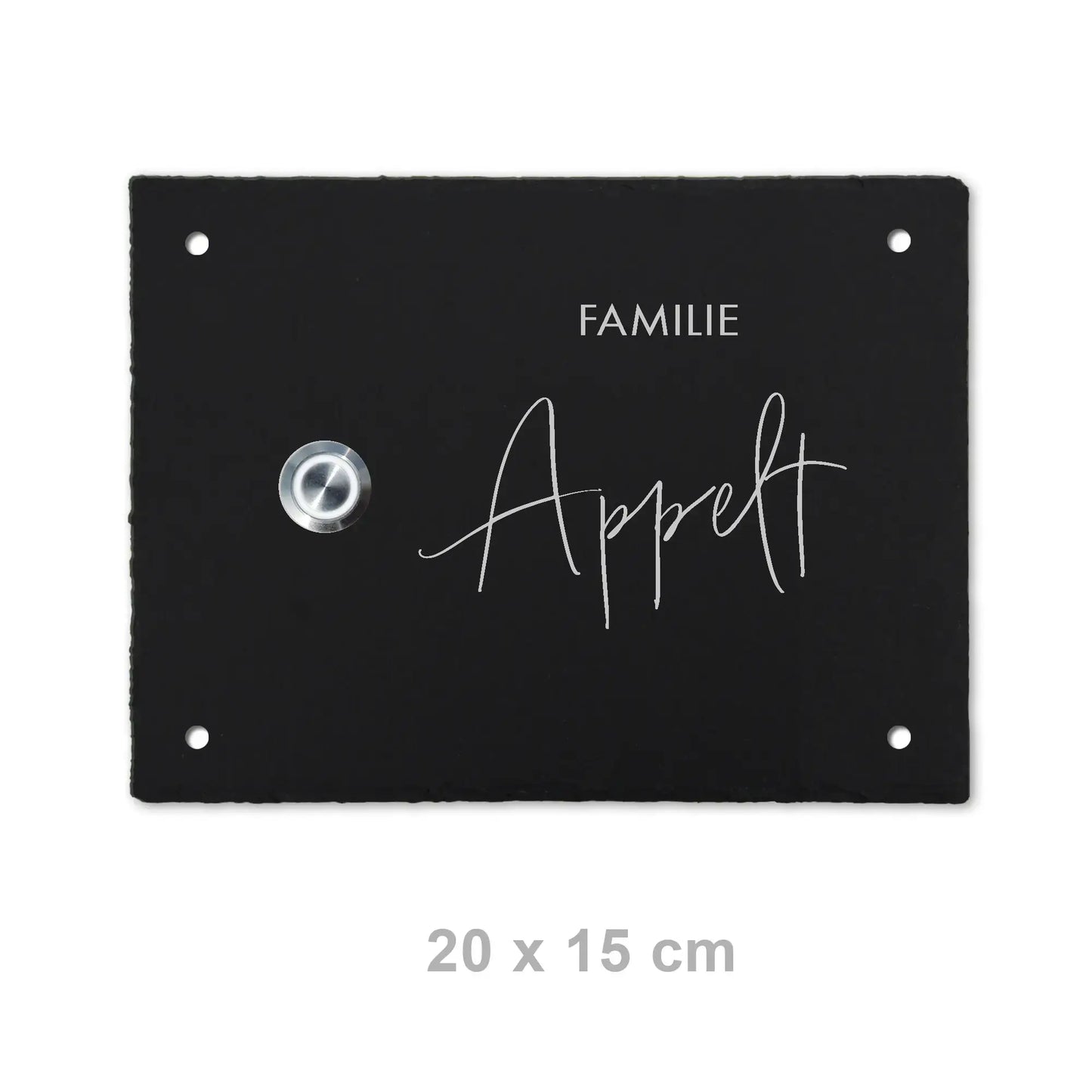 Klingelschild aus Schiefer - Motiv APPELT - Jeske Design