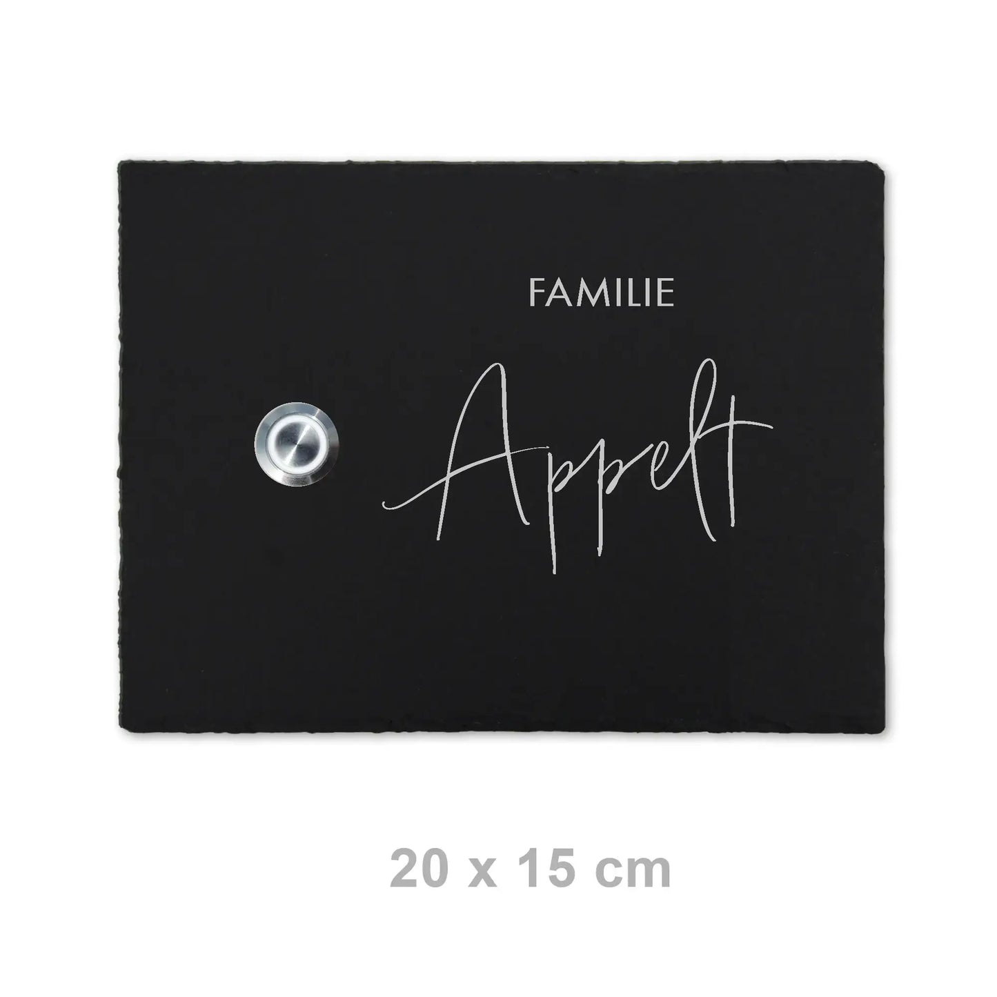 Klingelschild aus Schiefer - Motiv APPELT - Jeske Design