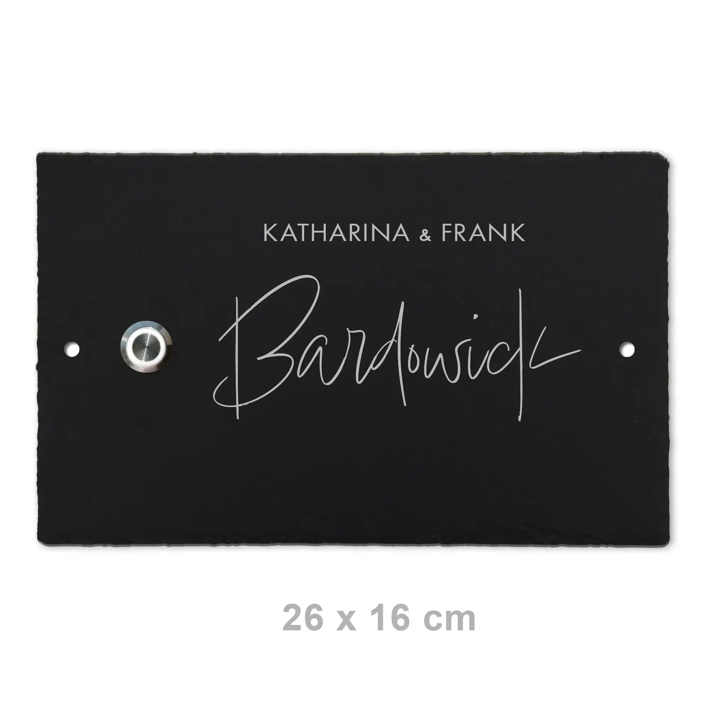 Klingelschild aus Schiefer - Motiv APPELT - Jeske Design