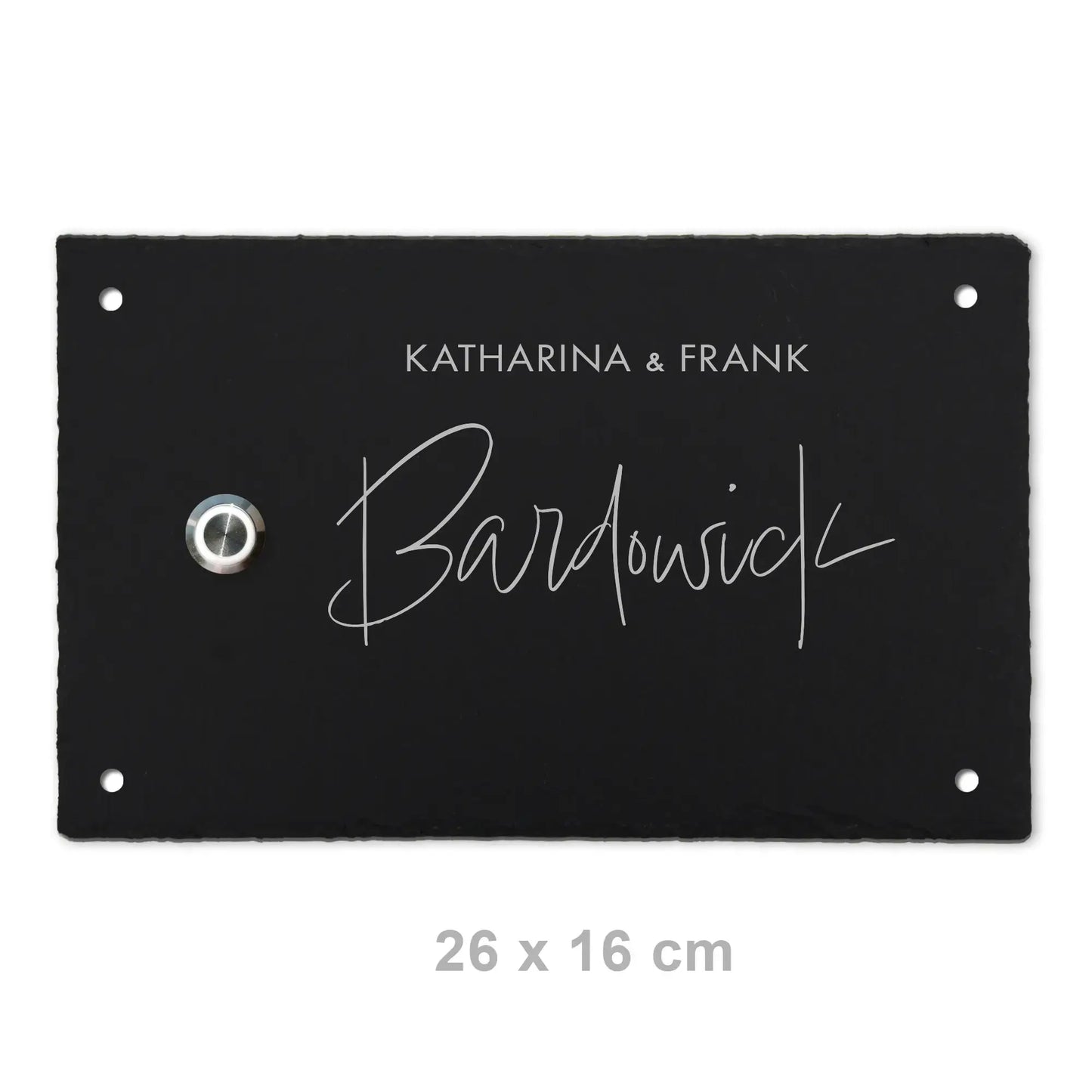 Klingelschild aus Schiefer - Motiv APPELT - Jeske Design