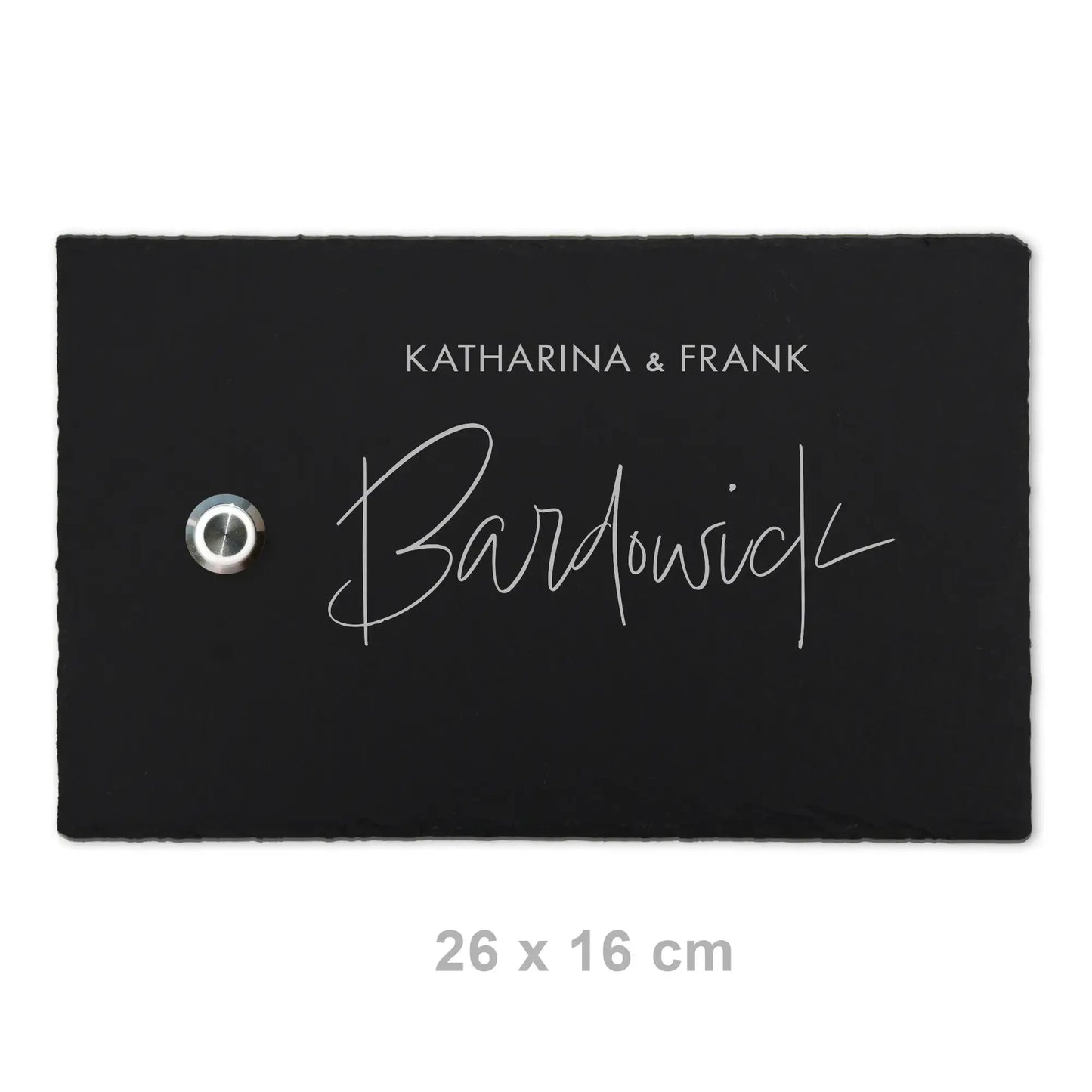 Klingelschild aus Schiefer - Motiv APPELT - Jeske Design