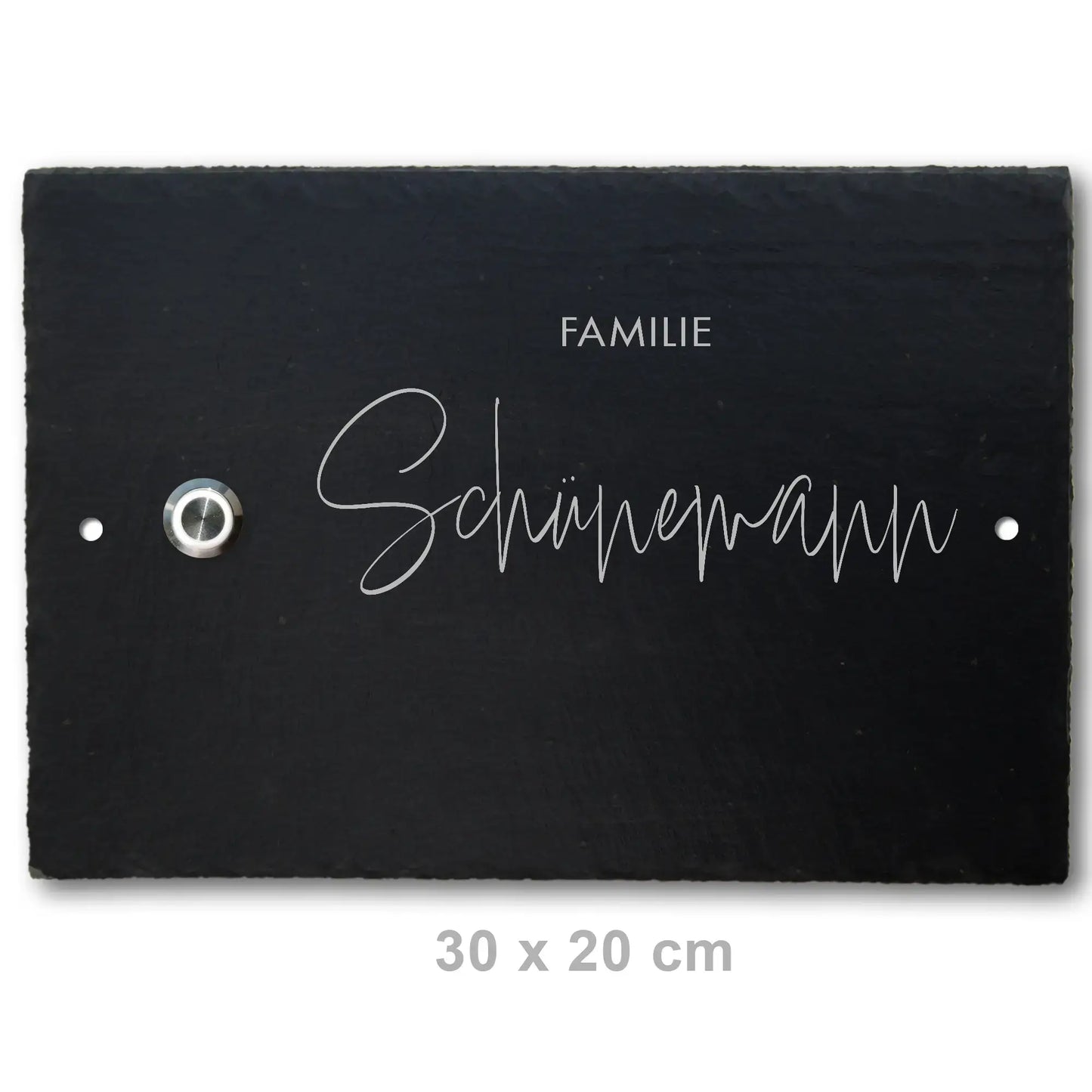 Klingelschild aus Schiefer - Motiv APPELT - Jeske Design