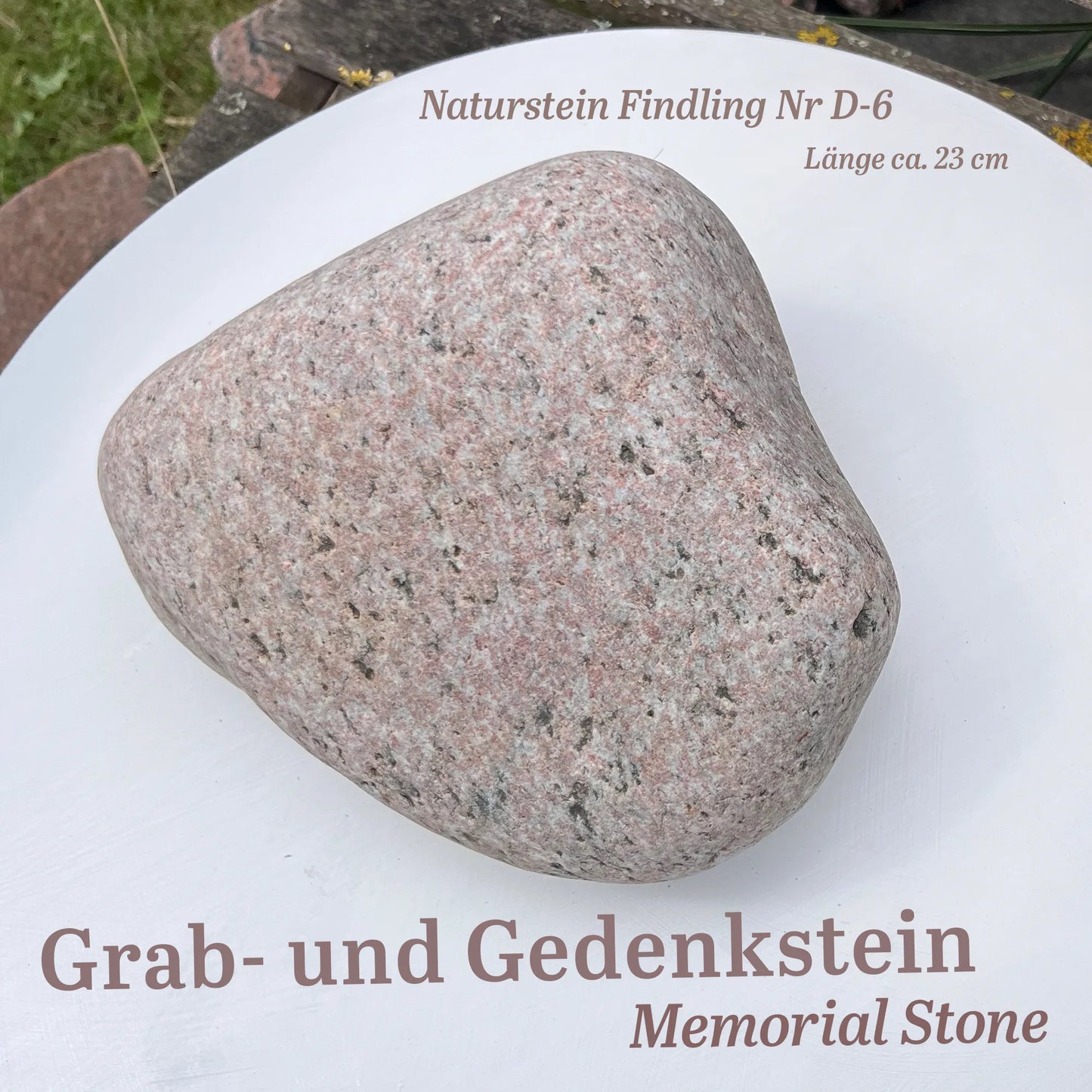 Tiergrabstein für Hunde & Katzen aus Naturstein - Stein Nr. D-6 - Jeske Design