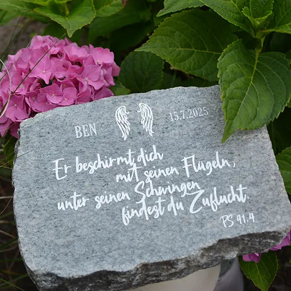 Grab- & Gedenkstein aus Granit für Sternenkind, Mensch, Tier - Jeske Design