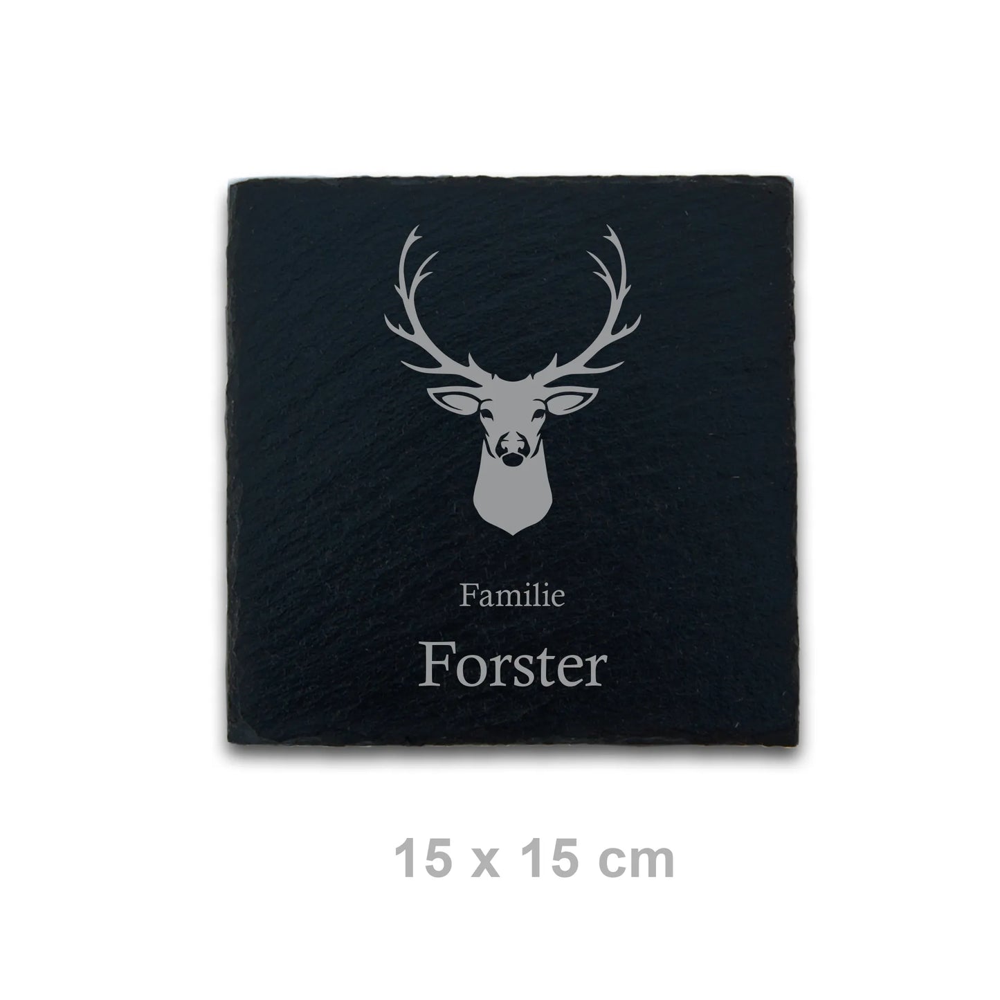 Türschild aus Schiefer - Motiv HIRSCH - Jeske Design