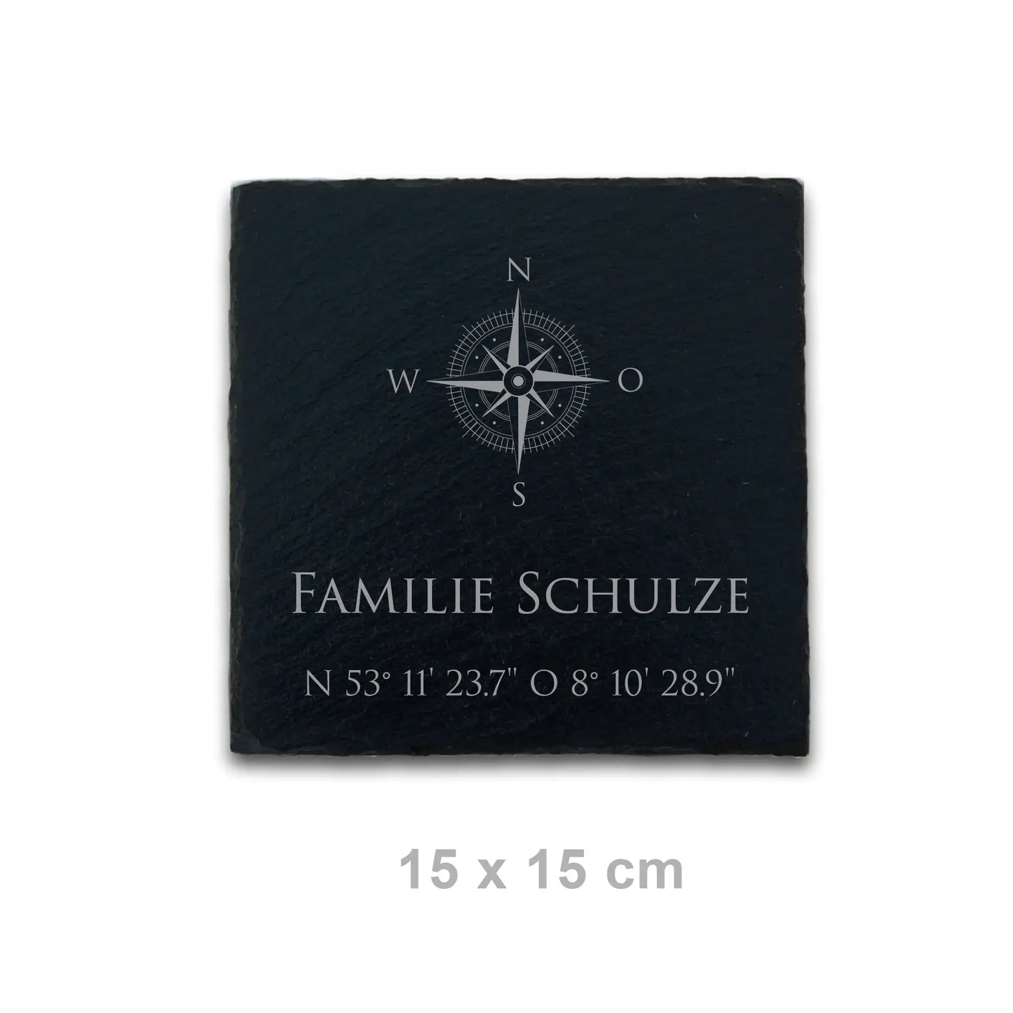 Schiefer Türschild - Motiv KOMPASS - Jeske Design