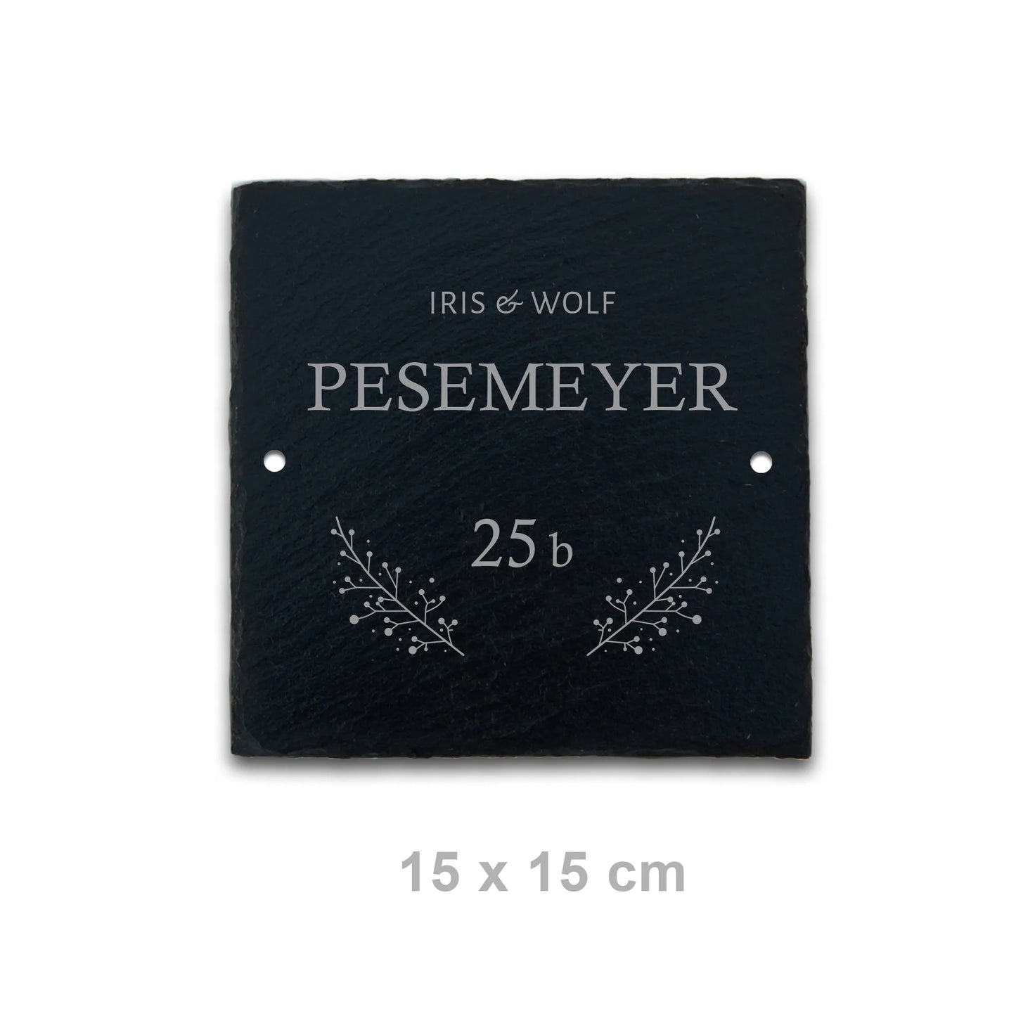 Türschild aus Schiefer - Gravur Motiv POSCHMANN - Jeske Design
