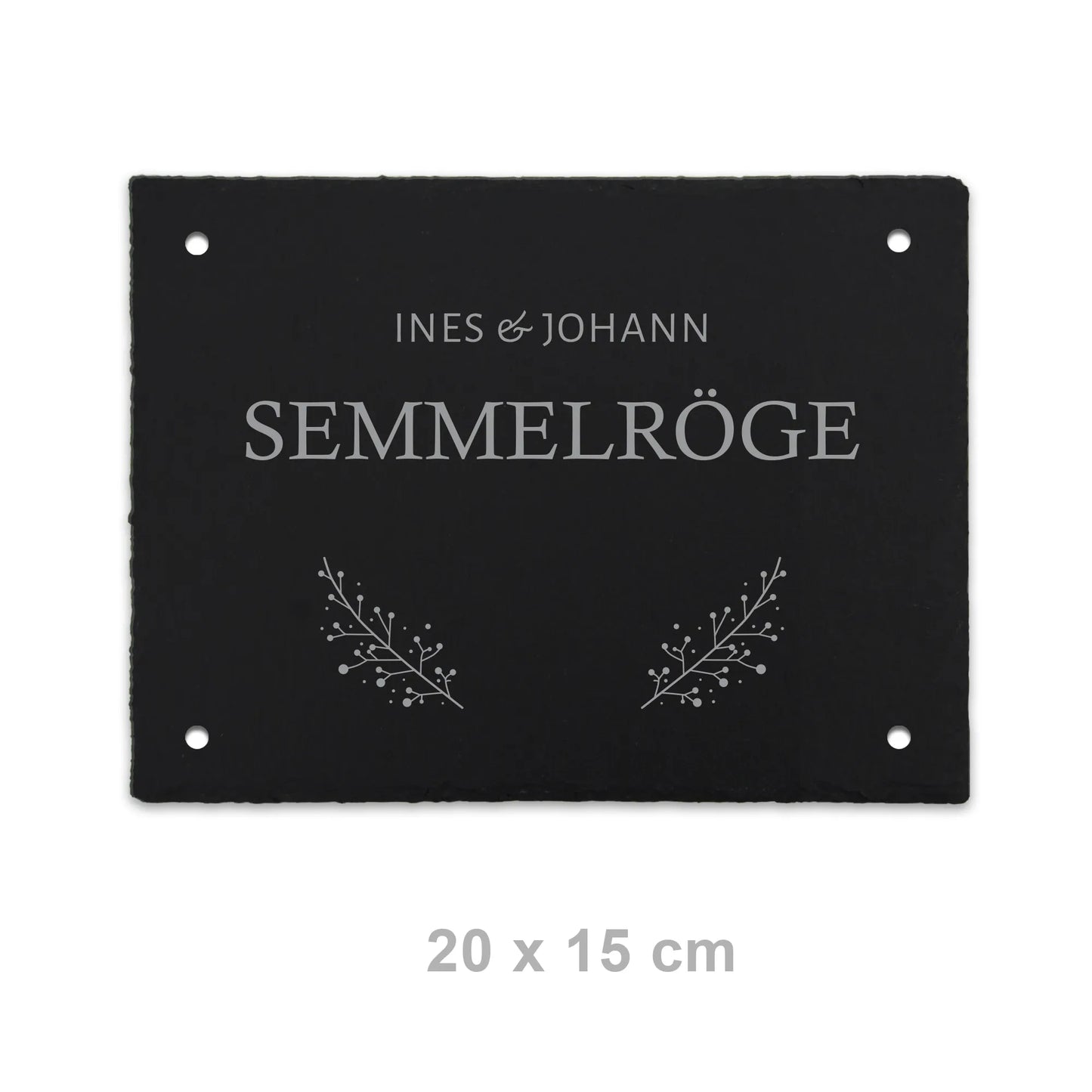 Türschild aus Schiefer - Gravur Motiv POSCHMANN - Jeske Design