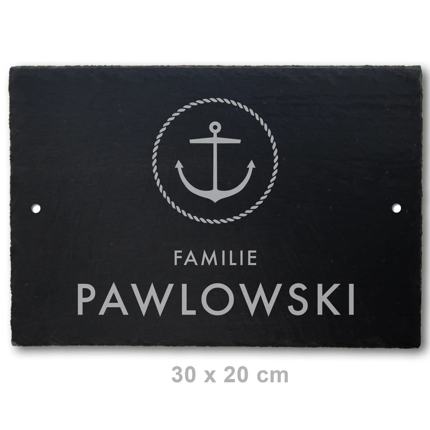 Schiefer Türschild - maritimes Motiv ANKER - Jeske Design