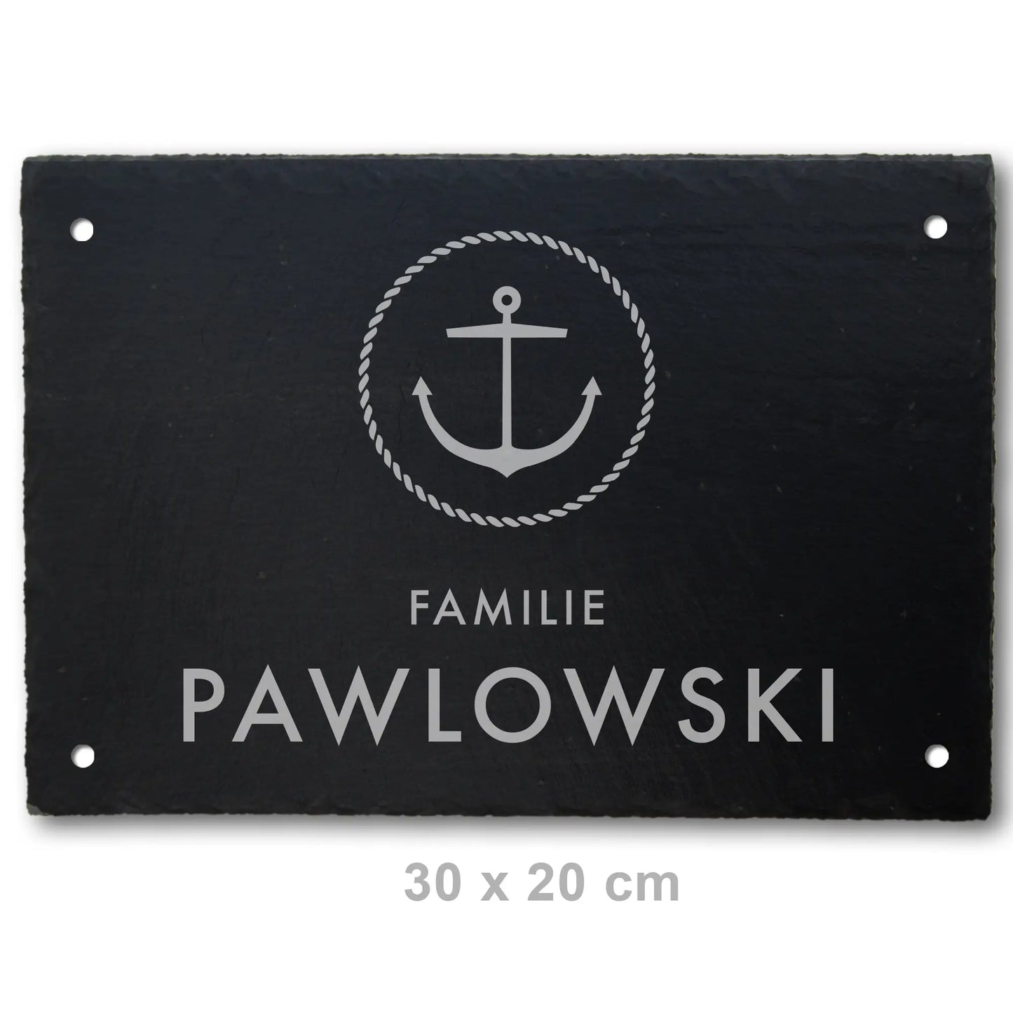 Schiefer Türschild - maritimes Motiv ANKER - Jeske Design