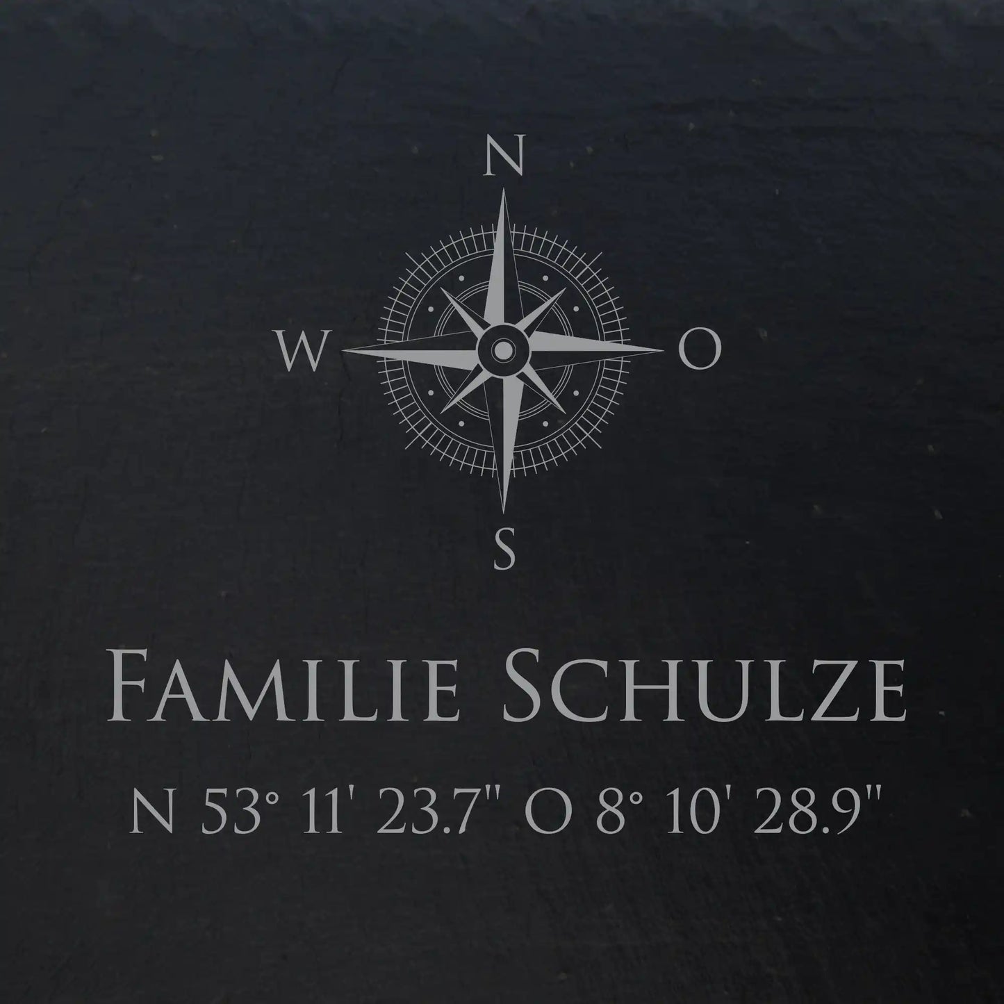 Schiefer Türschild - Motiv KOMPASS - Jeske Design