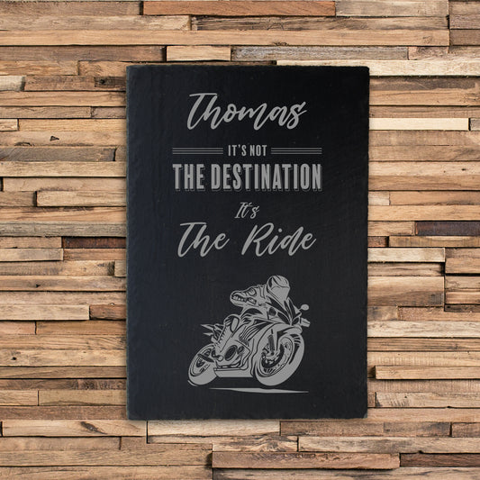 MOTORRAD - personalisiertes Schieferschild für die Garage - Jeske Design