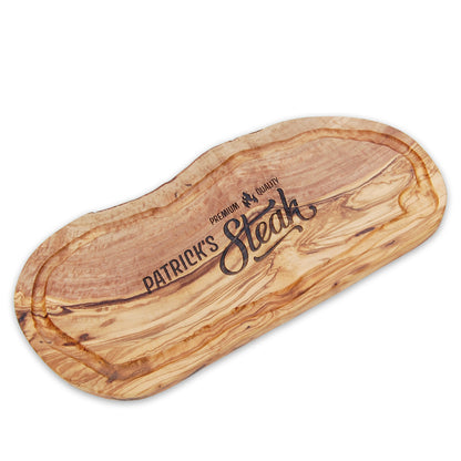STEAK - Personalisiertes Olivenholzbrett mit Gravur - Jeske Design