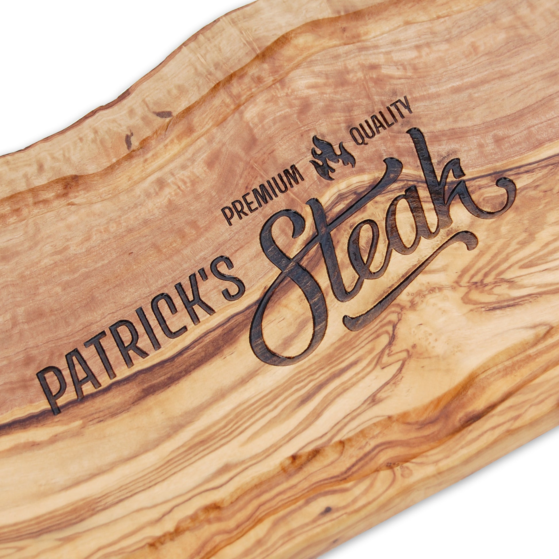 STEAK - Personalisiertes Olivenholzbrett mit Gravur - Jeske Design