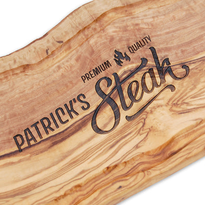 STEAK - Personalisiertes Olivenholzbrett mit Gravur - Jeske Design