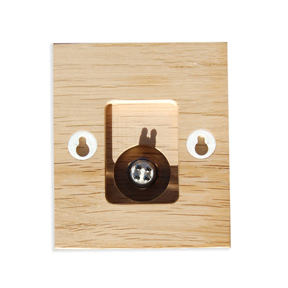 Holz Klingelschild aus EICHE - Motiv HAUSTIER - Jeske Design